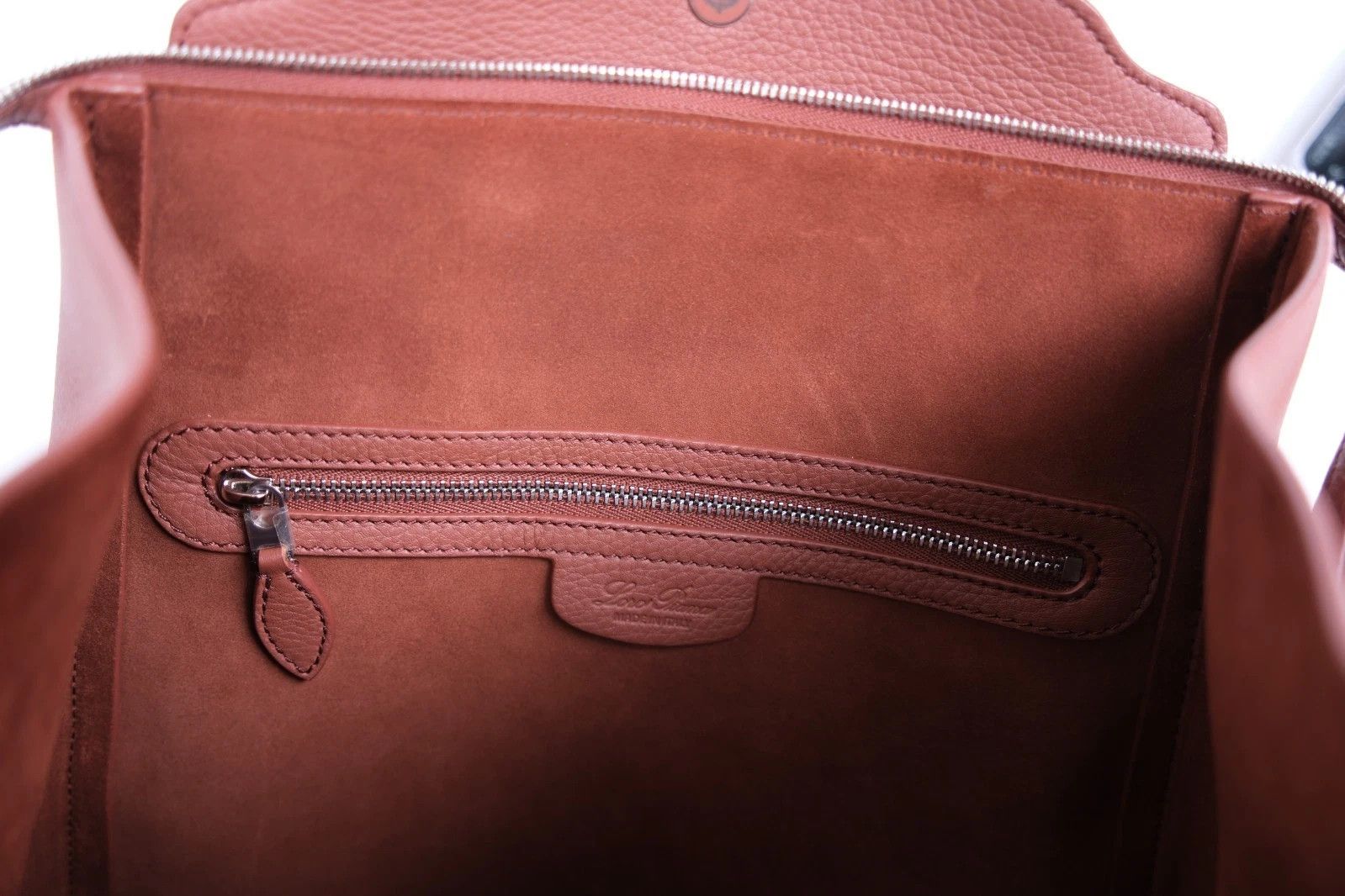 Loro Piana New LORO PIANA Sesia Happy Day Brown Leather Shoulder Bag Size ONE SIZE - 6 Thumbnail
