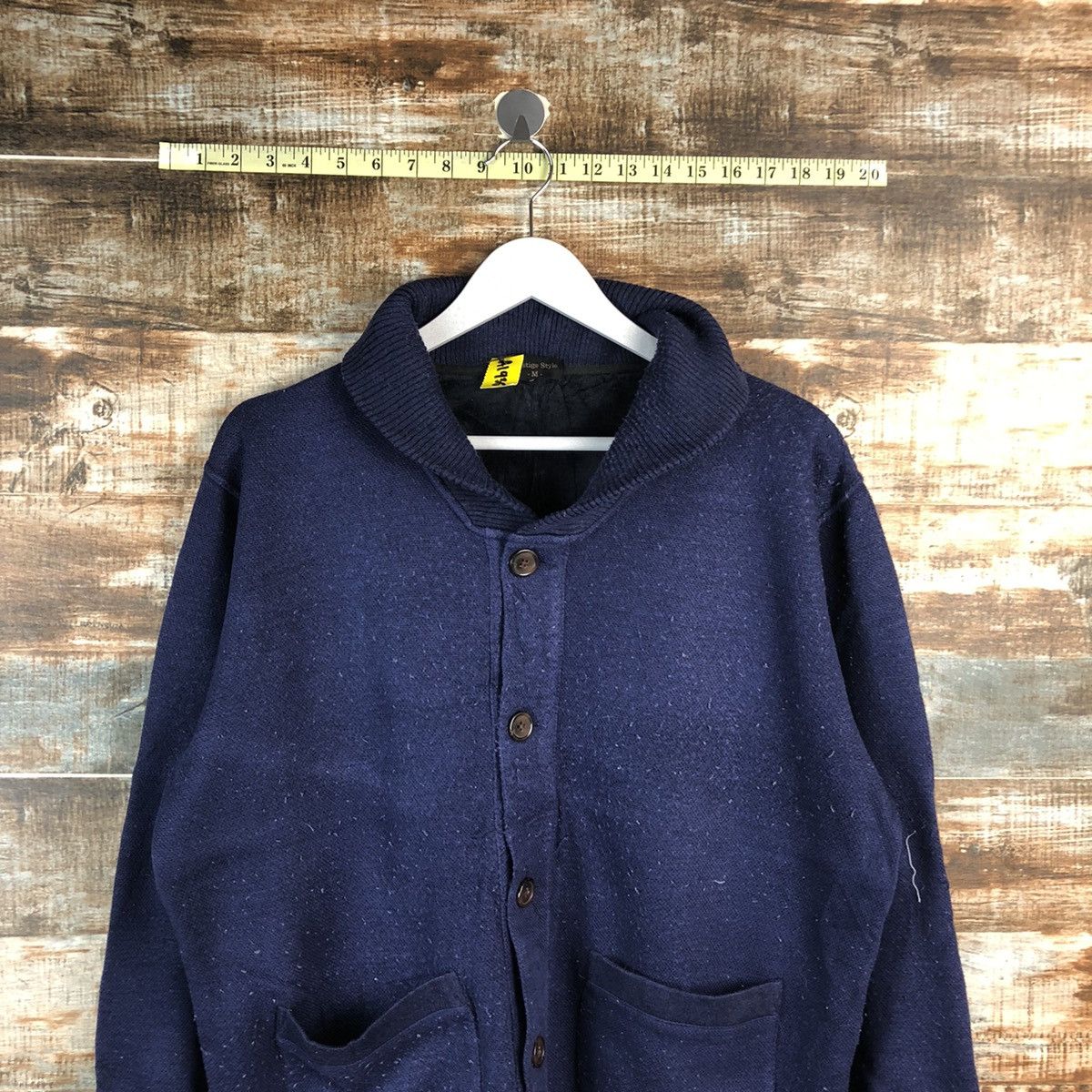 Japanese Brand Top Valu Dark Blue Cardigan Knitwear #A1935 Size US M / EU 48-50 / 2 - 2 Thumbnail