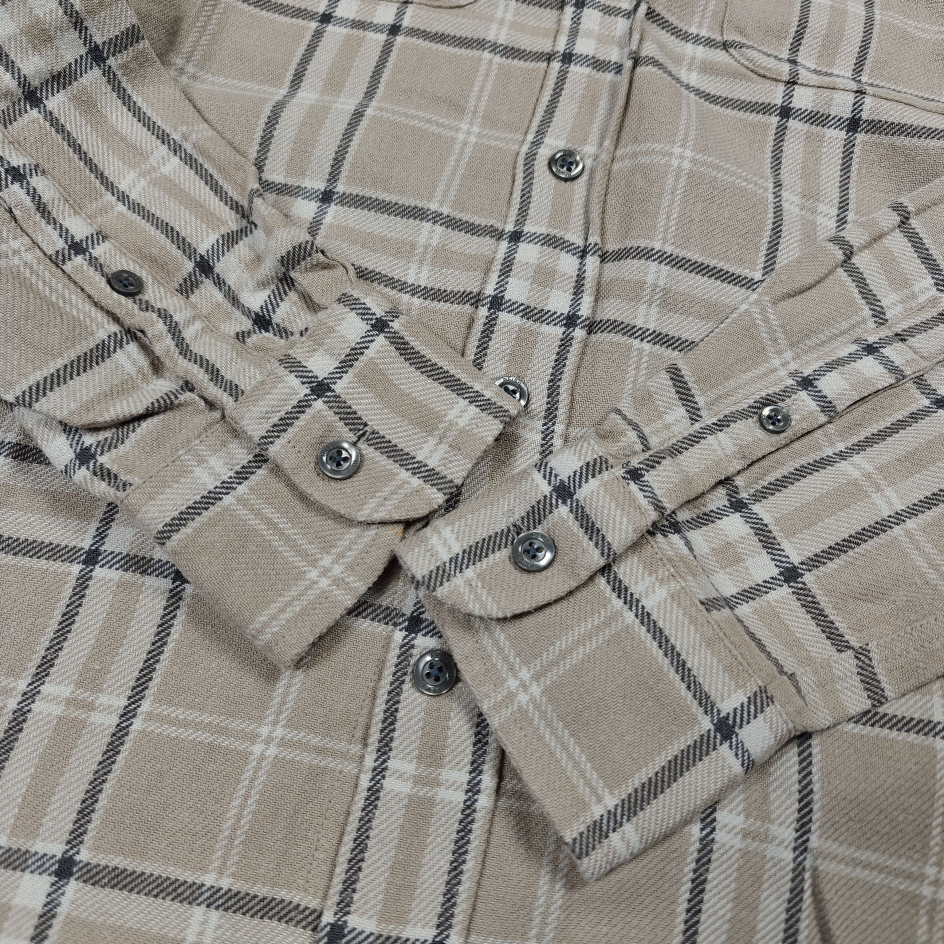 Reiss Reiss Cotton Shirt Check Beige size S Size US S / EU 44-46 / 1 - 4 Thumbnail