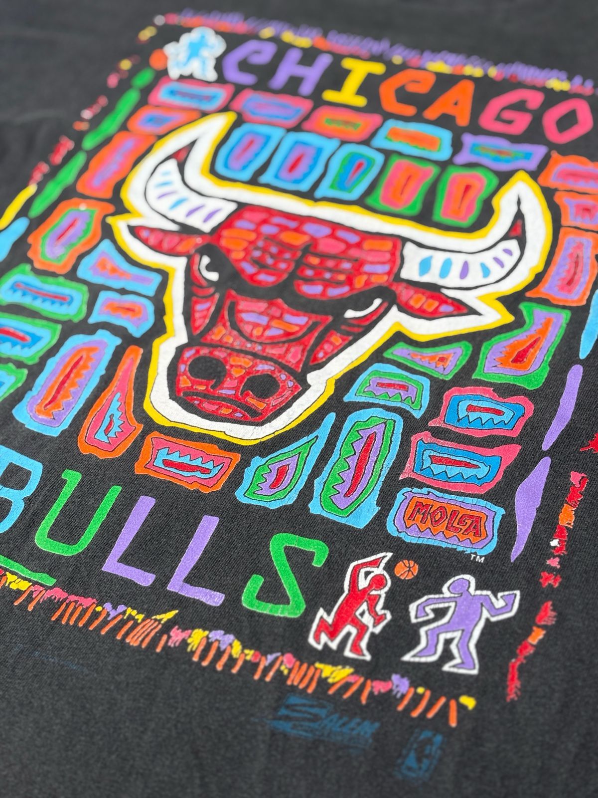 Keith Haring × NBA × Salem Sportswear Very Rare Killer 80s 90s Chicago Bulls Keith Haring Washed Size US L / EU 52-54 / 3 - 8 Thumbnail