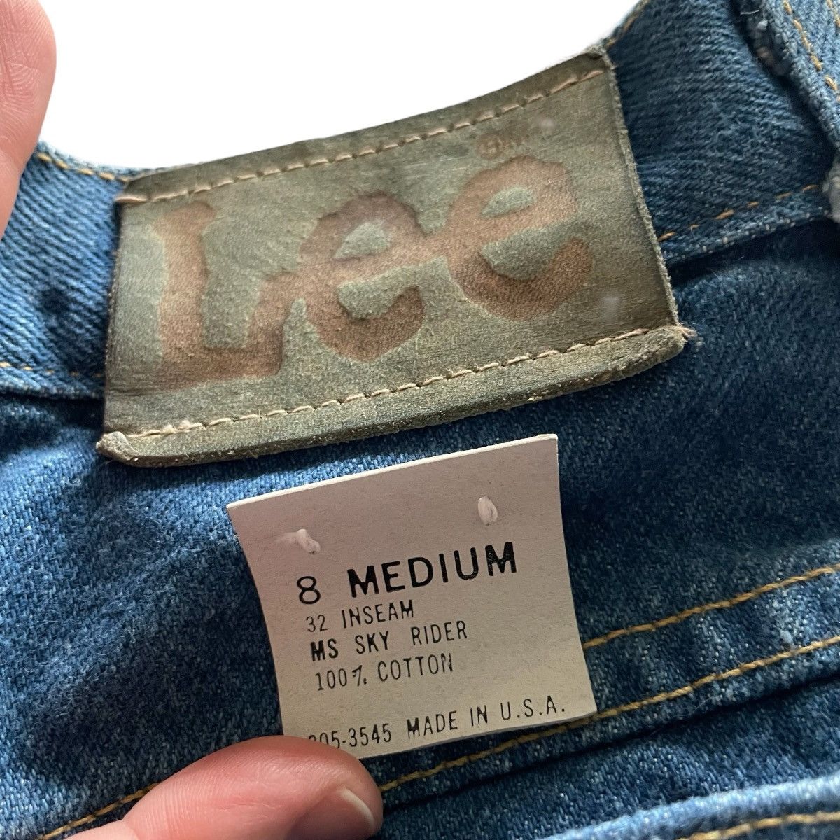 Lee NWT 90s Vintage Lee Sky Riders Blue Jeans High Waisted 8 Size 30" / US 8 / IT 44 - 3 Thumbnail