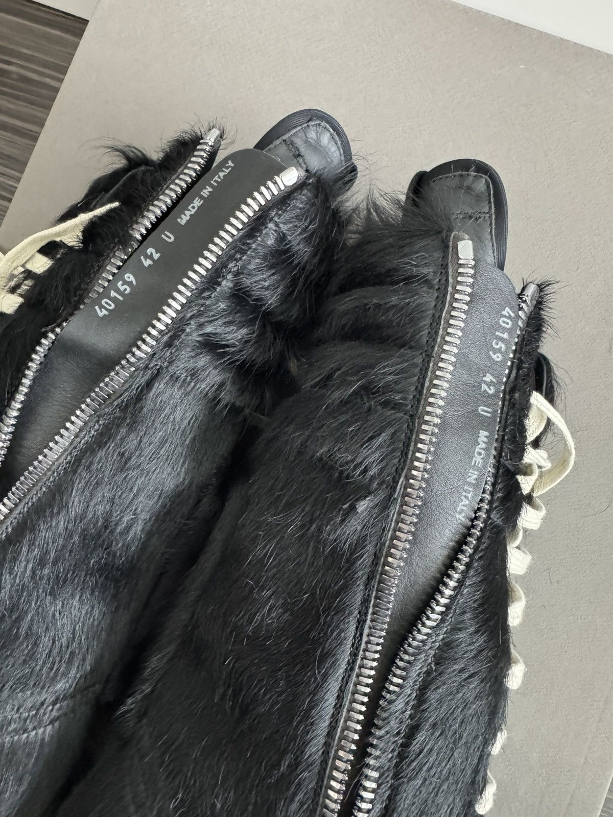 Rick Owens RICK OWENS PONY BLACK MILK CARGOBASKETS Size US 9 / EU 42 - 9 Thumbnail