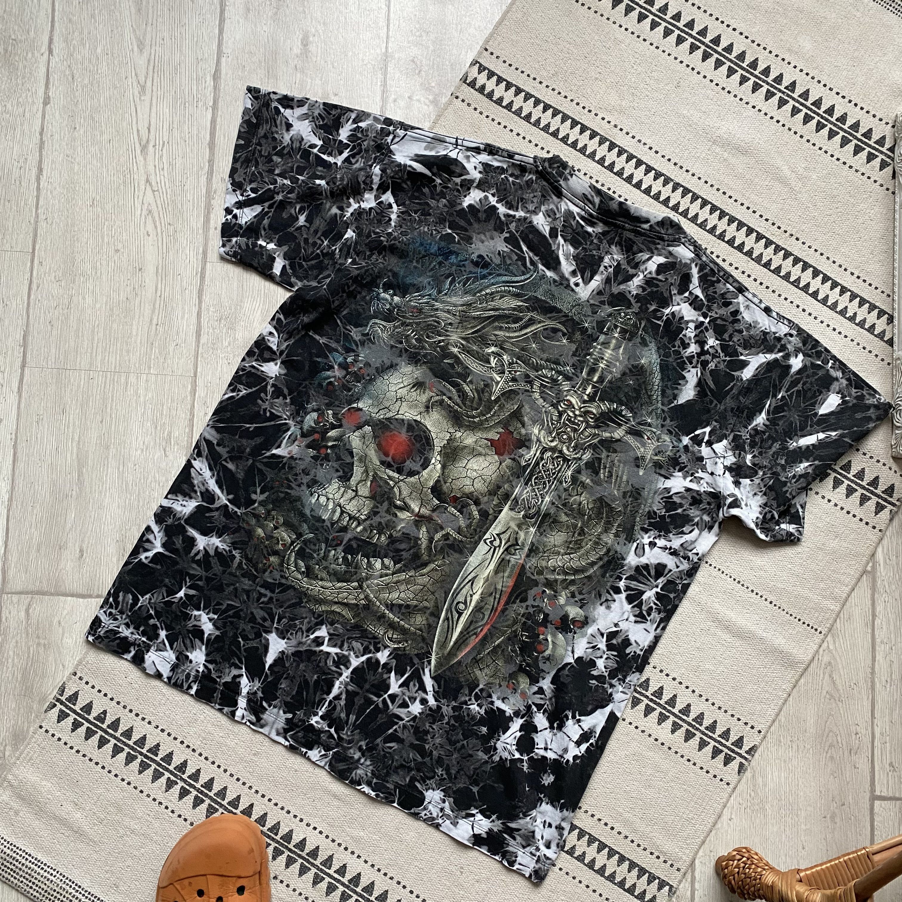 Expert Horror 💀Vintage 90s Horror Skull tee Wild Rock band Tie dye Size US L / EU 52-54 / 3 - 7 Thumbnail