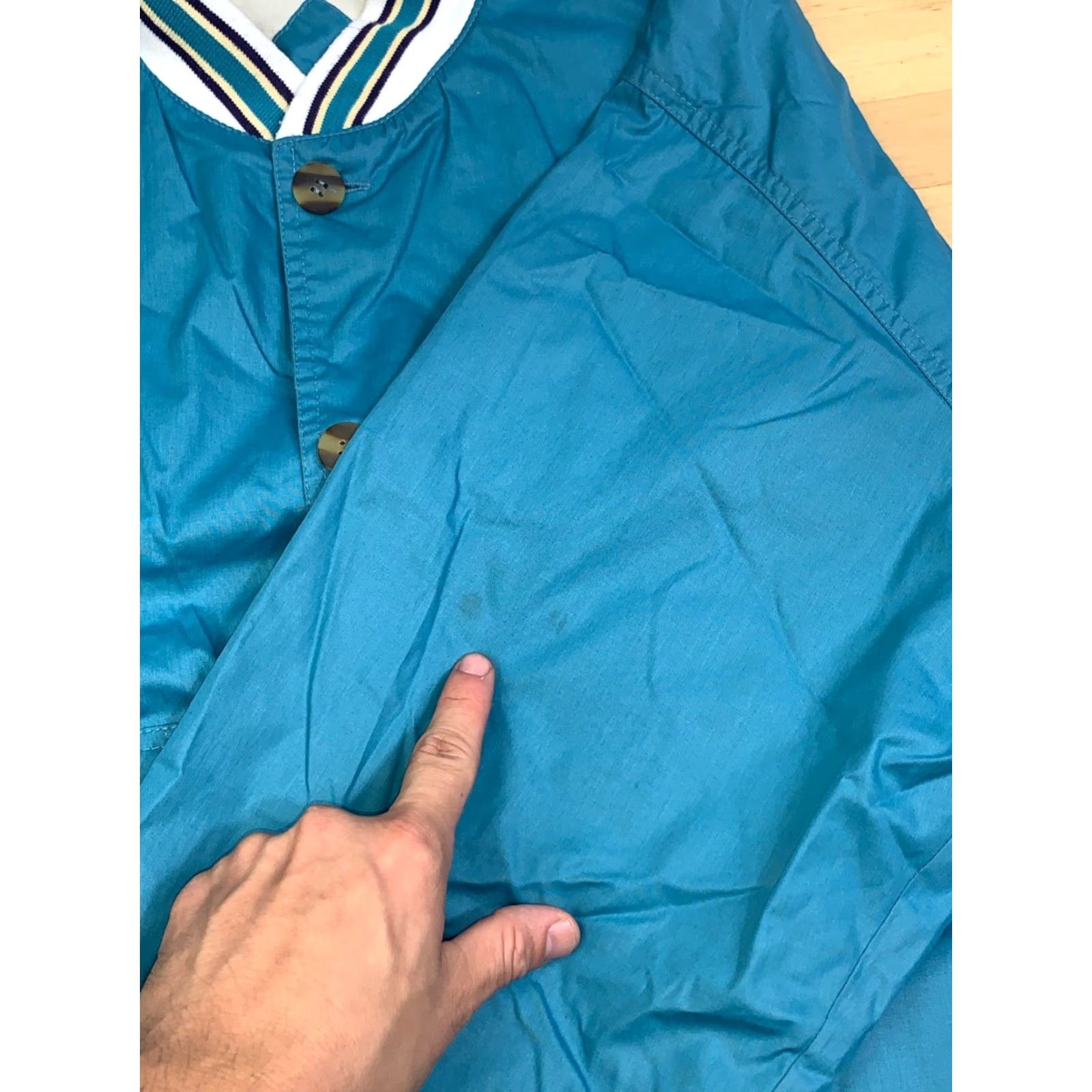Altea Vintage Bomber Jacket L Teal Pockets Casual Mens Size US L / EU 52-54 / 3 - 7 Thumbnail