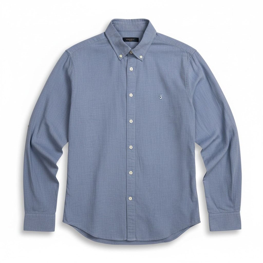 John Varvatos John Varvatos USA Light Blue Peace Logo Men's M Button Down Size US M / EU 48-50 / 2 - 1 Thumbnail