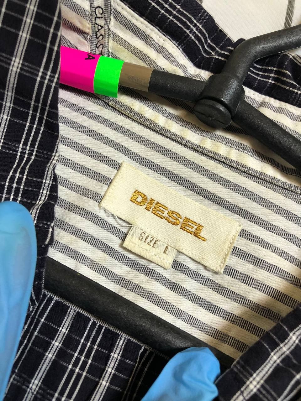 Diesel Diesel Flannel Long Sleeve Button Shirt Checked Pattern Size US L / EU 52-54 / 3 - 3 Thumbnail