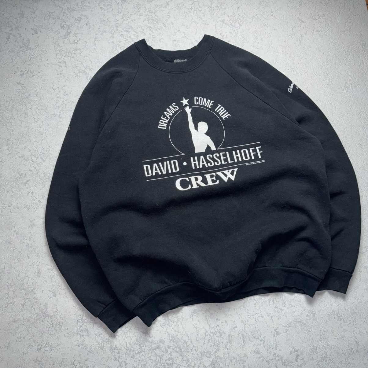 Band Tees Rare Vintage 90s David Hasselhoff Tour CREW Sweatshirt Size US L / EU 52-54 / 3 - 3 Thumbnail