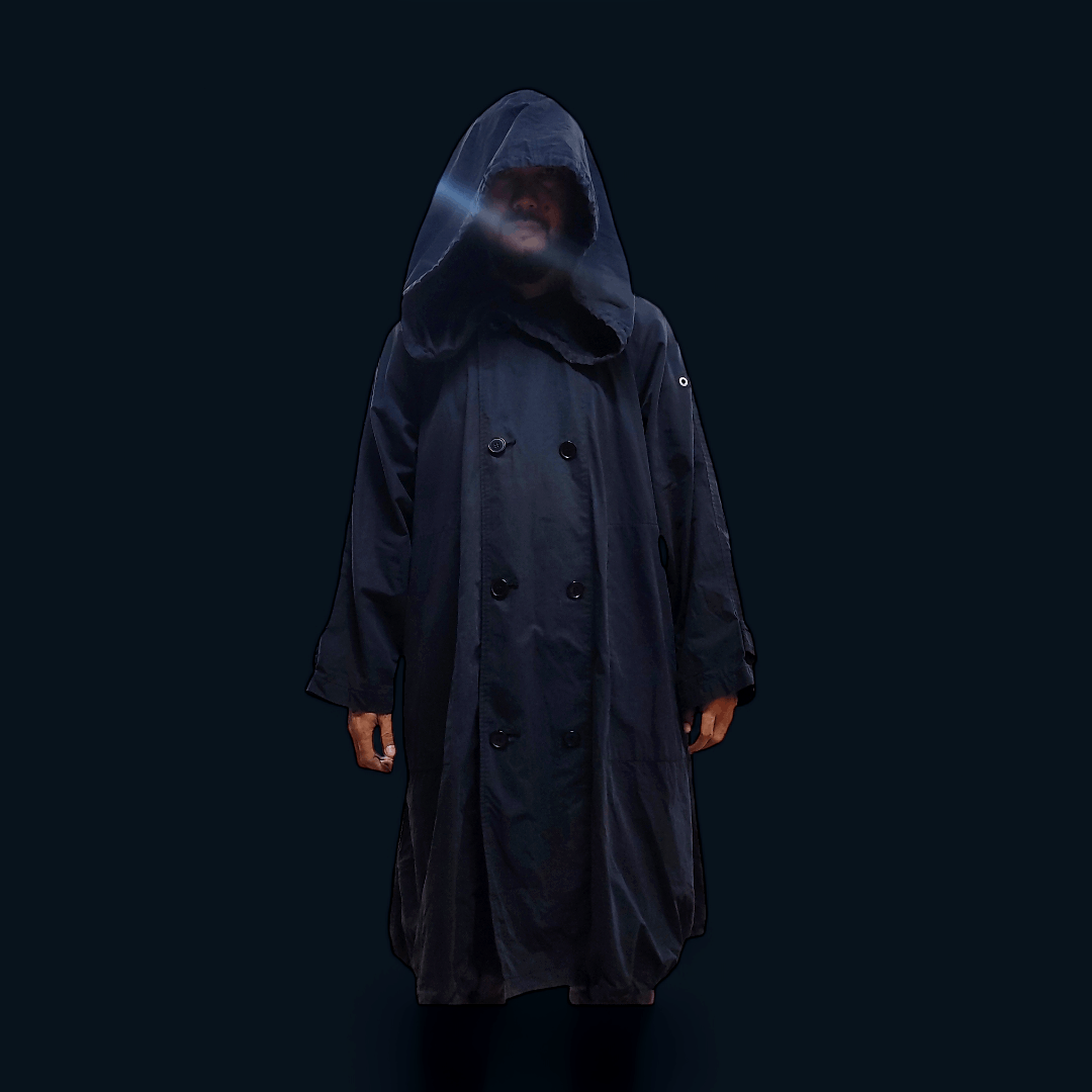 Issey Miyake i.S Sunao Kuwahara Double Breasted Grim Reaper Parka Jacket Size US M / EU 48-50 / 2 - 1 Thumbnail