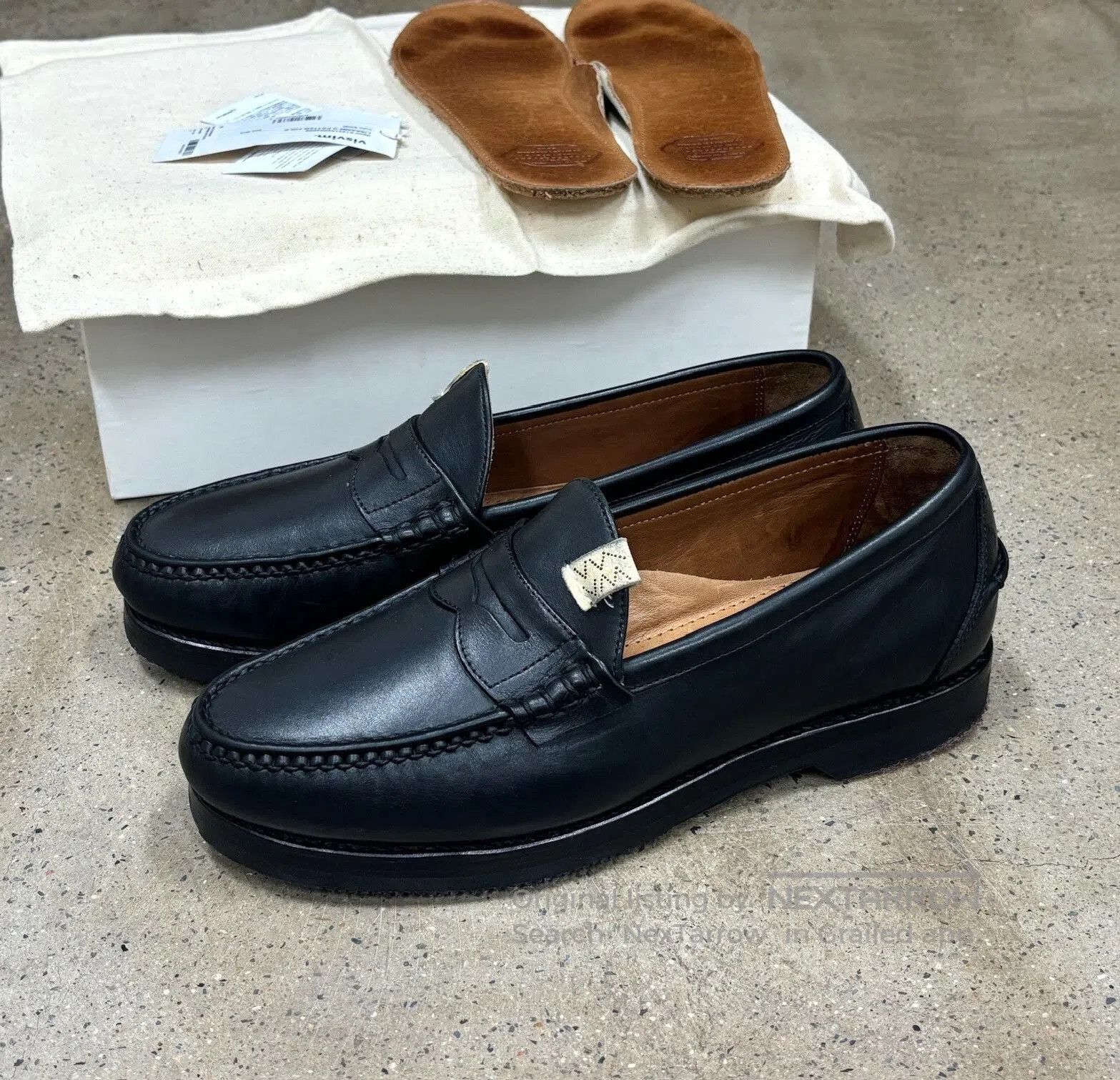Visvim Visvim FABRO FOLK Loafers in Black. Size US 12 / EU 45 - 1 Thumbnail