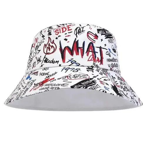 Other "WHAT" Printing Letter bucket hat Size ONE SIZE - 2 Thumbnail
