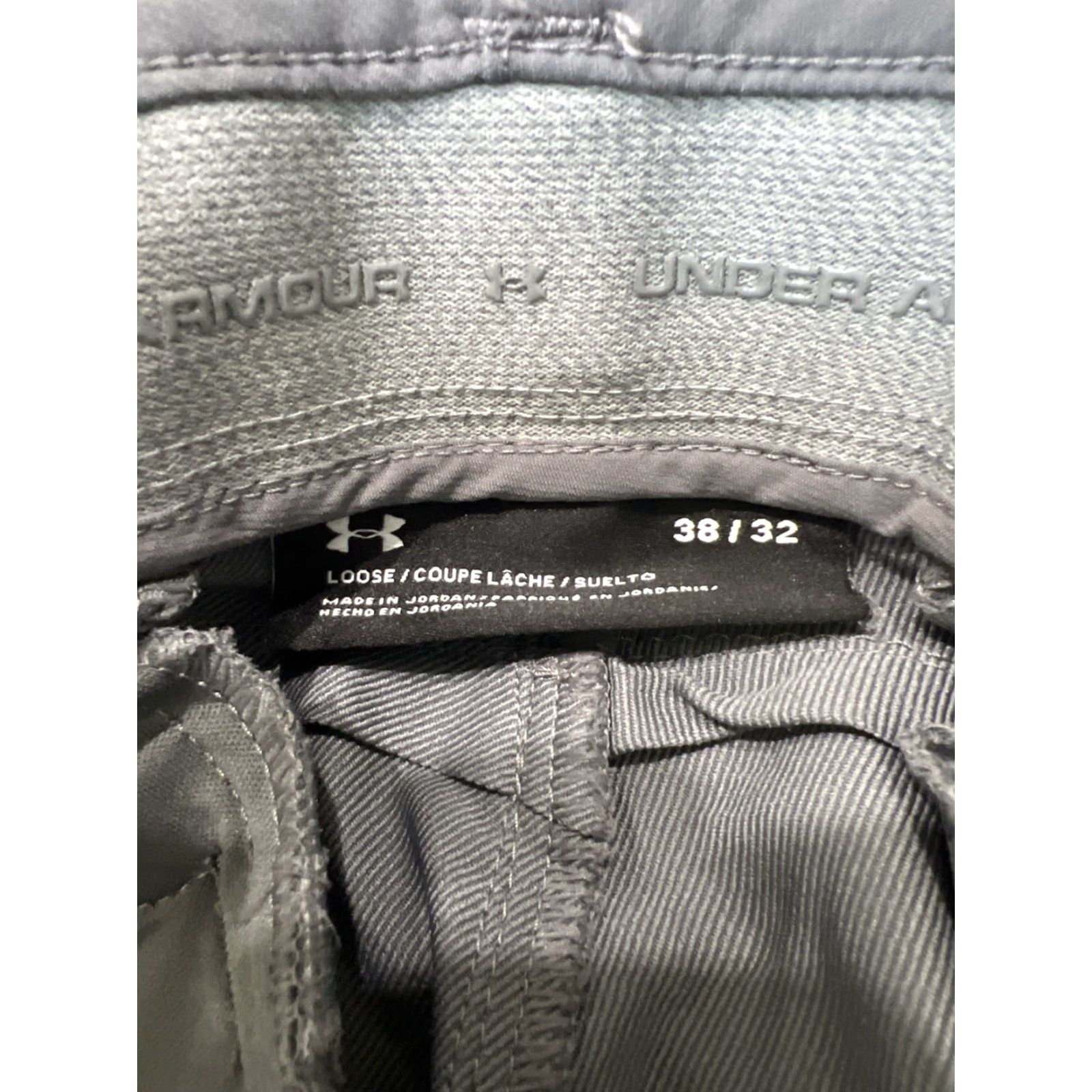Under Armour Under Armour Pants Mens 38x32 Gray Nylon Performance Fit Casual Chino Sports Storm Logo Pockets Stretch Straight Inseam 32in Regular Mens Size US 38 / EU 54 - 6 Thumbnail
