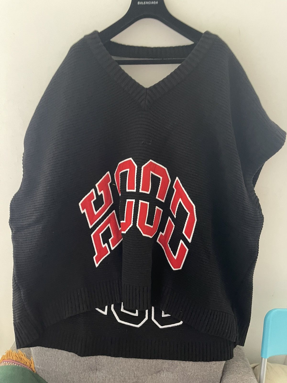 Image of Hood By Air Hood Oversized Sleeveless Vest in Black, Men's (Size XL)