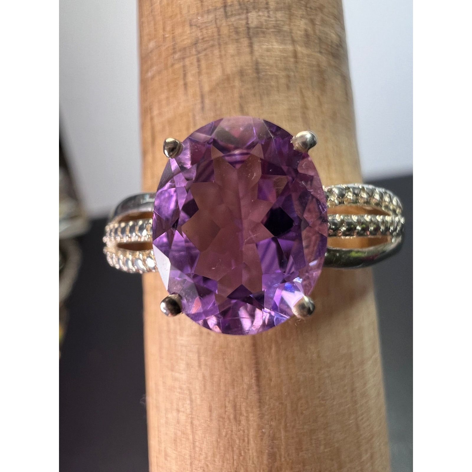 Other Amethyst sterling silver ring size 9 Size ONE SIZE - 3 Thumbnail