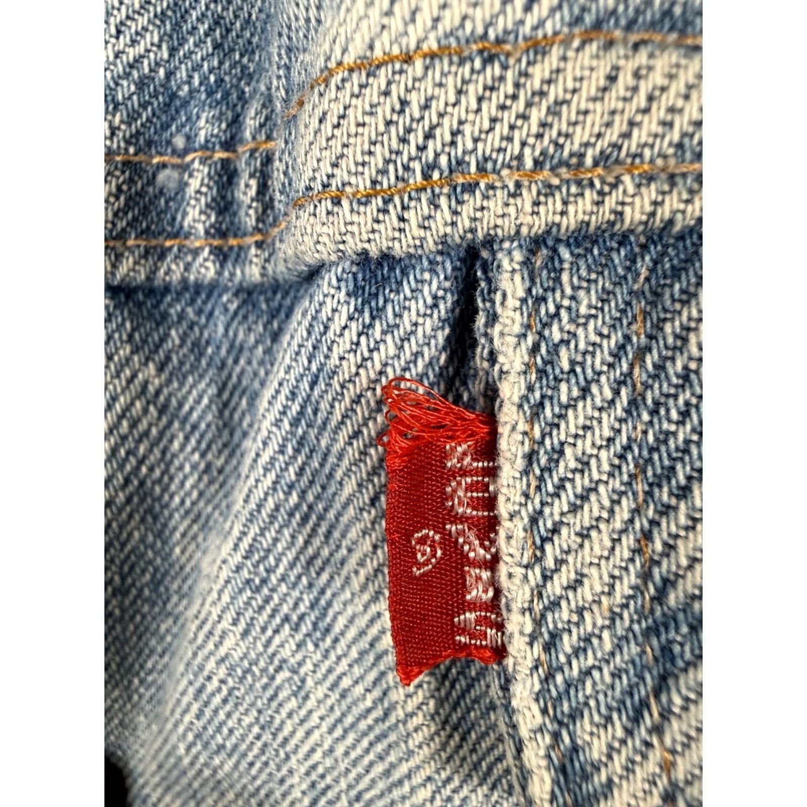 Levi's VINTAGE Levi’s Trucker Jacket Mens S Blue Denim Sherpa Fleece Weathered 1980s Button Front Regular Size S Mens Jacket Blue 80s Outdoor Weathered Size US S / EU 44-46 / 1 - 6 Thumbnail