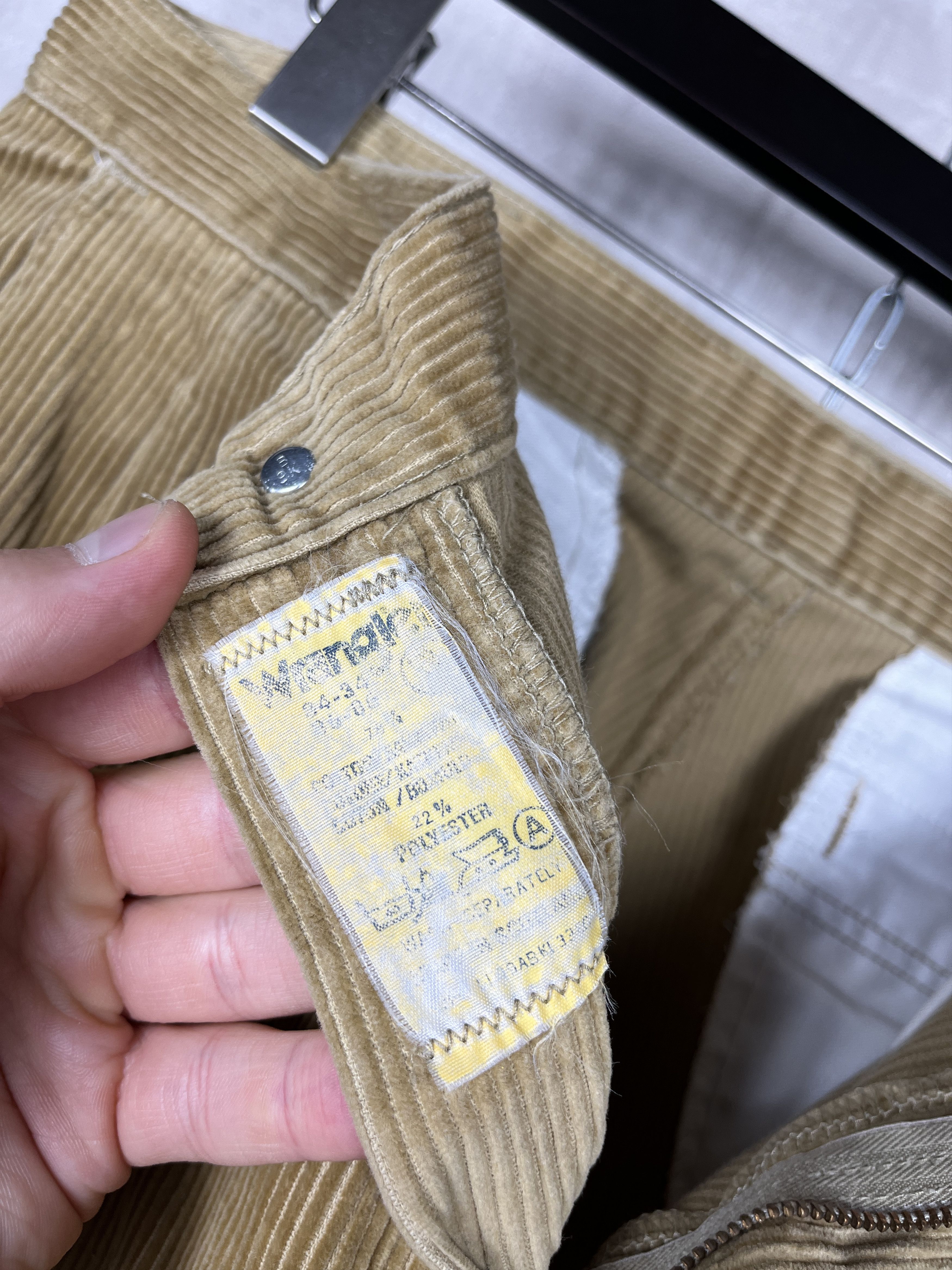 Vintage 70s 80s Wrangler Corduroy Vintage Chino Pants Eclair Zip Size US 34 / EU 50 - 11 Thumbnail