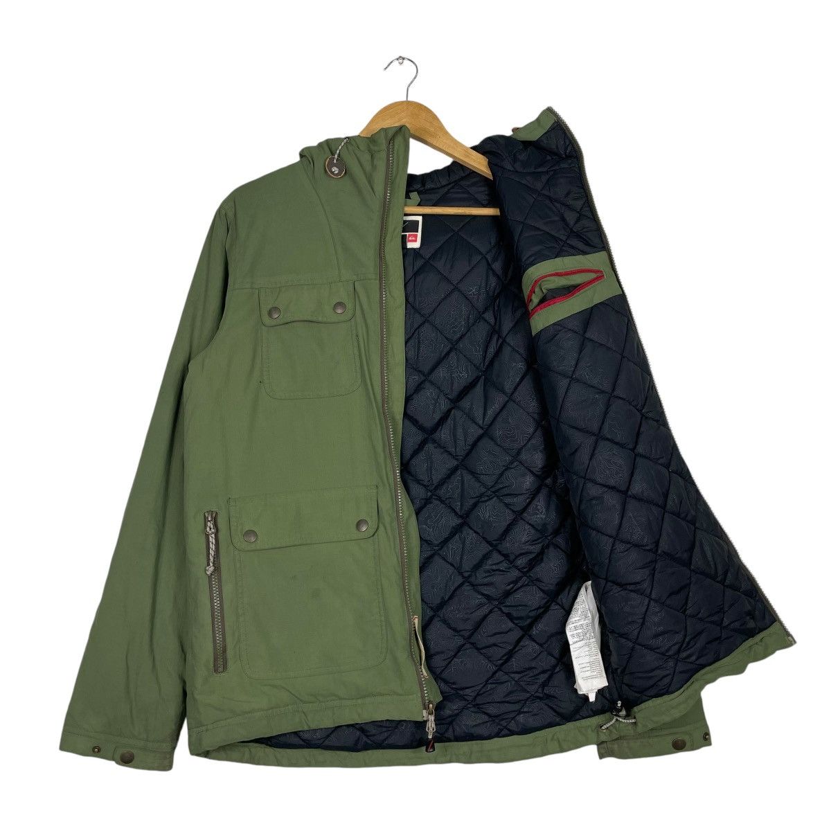 Other × Quiksilver 💥QUIKSILVER DUSTER HOODUE MULTI POCKET JACKET Size US S / EU 44-46 / 1 - 11 Thumbnail