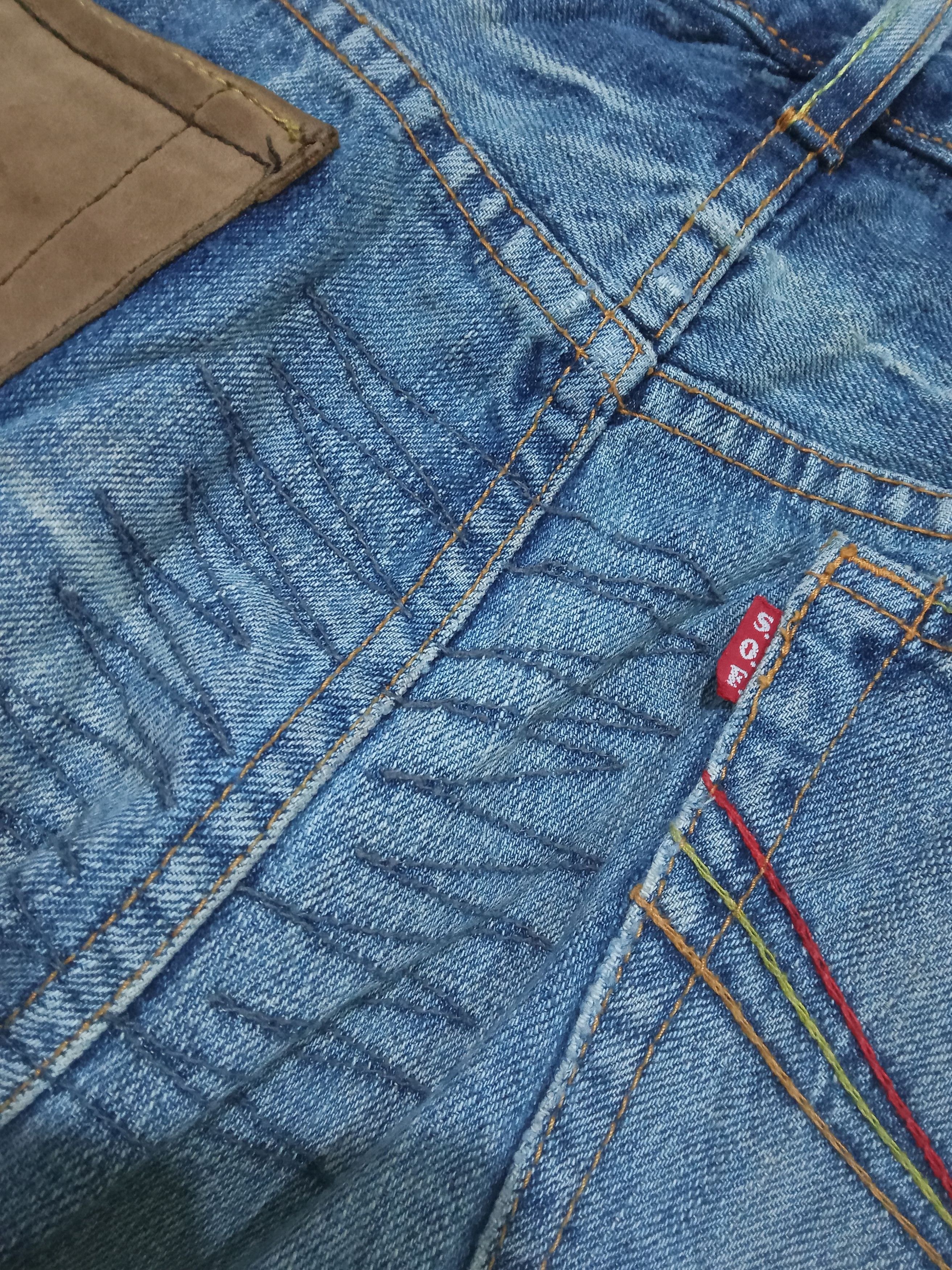 Japanese Brand Vintage Soul Of Freedom Distressed Flare Jeans Size US 35 - 7 Thumbnail