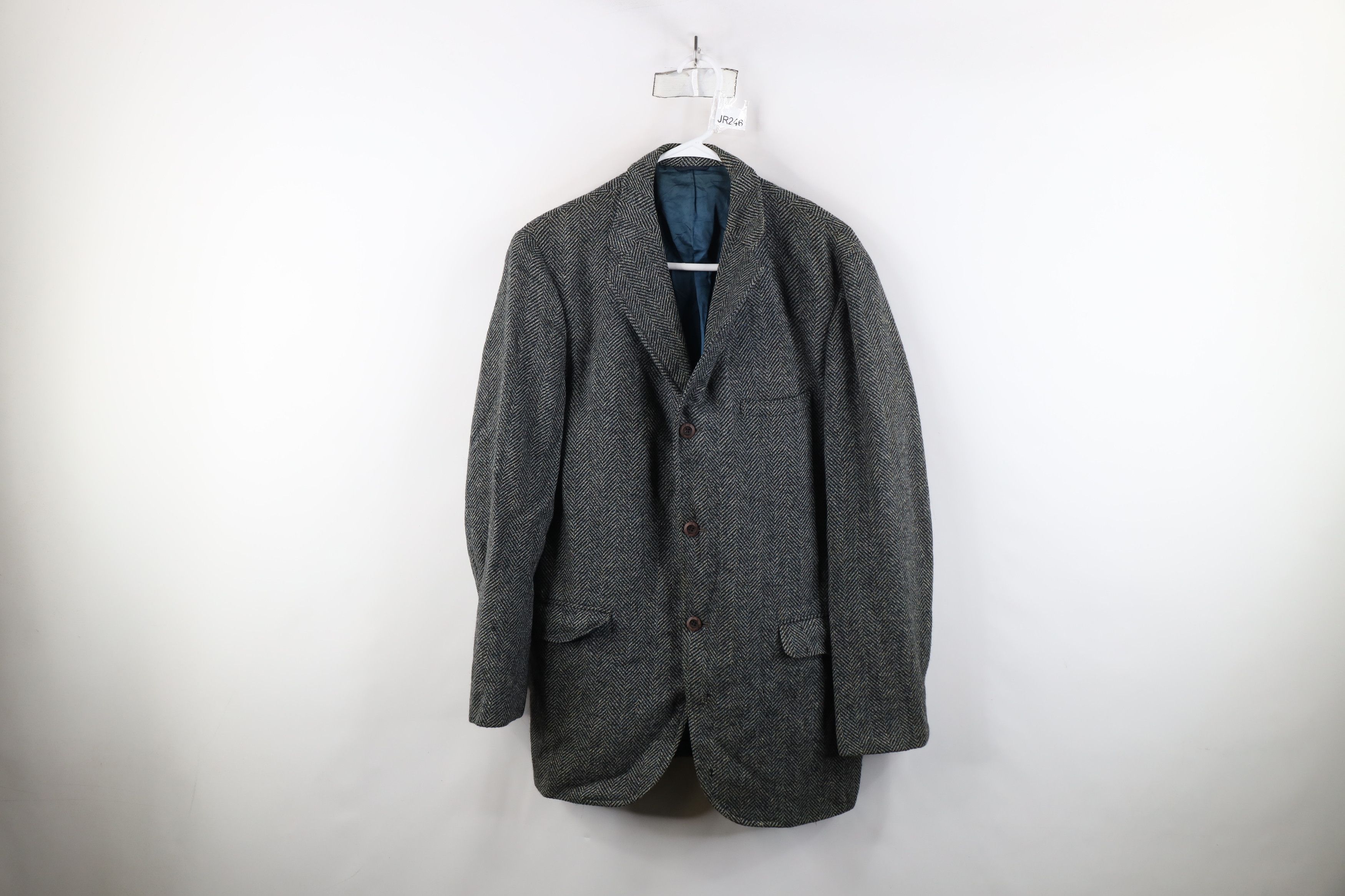 Vintage Vintage 70s Streetwear Tweed Herringbone Blazer Jacket USA Size US XL / EU 56 / 4 - 1 Thumbnail