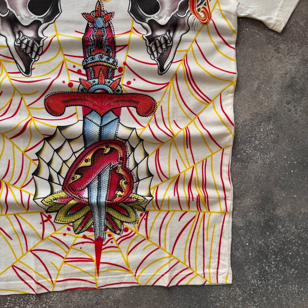 Christian Audigier Christian Audigier (Ed Hardy) Rhinestones Y2K T-Shirt Size US L / EU 52-54 / 3 - 7 Thumbnail
