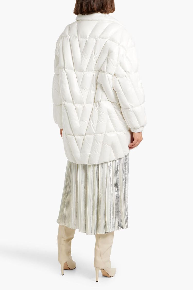 Valentino o1y0226 Shell Hooded Jacket in White Size S / US 4 / IT 40 - 4 Thumbnail