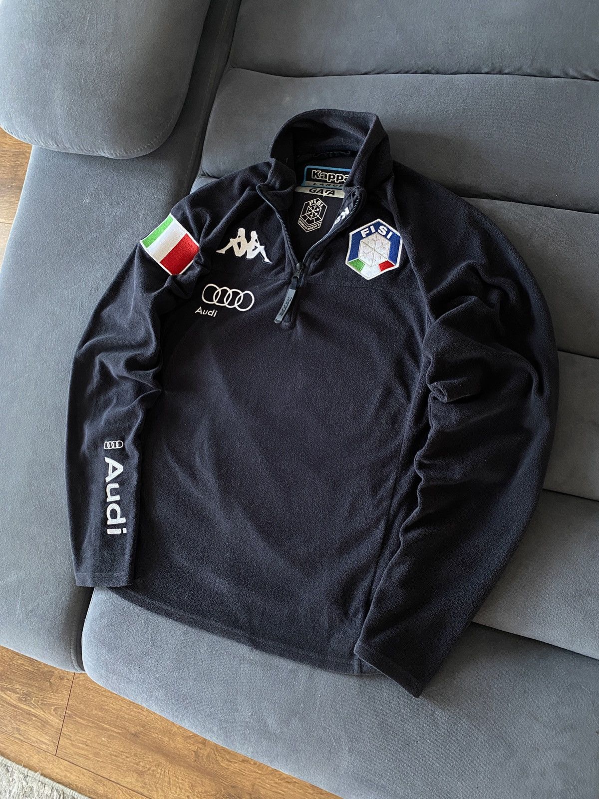 Audi Vintage Kappa Audi FiSi Racing Fleece Sweatshirt Pullover Size US L / EU 52-54 / 3 - 2 Thumbnail