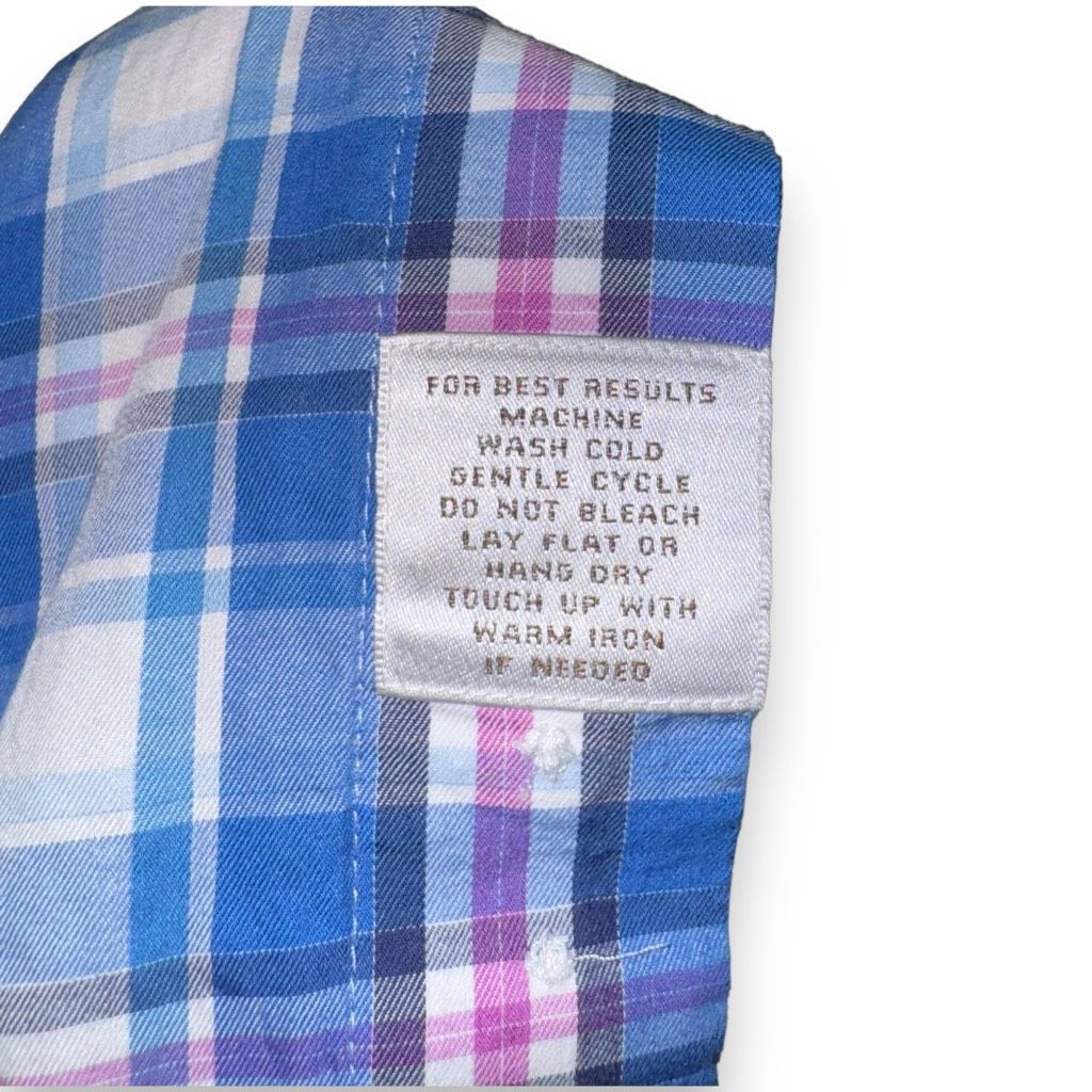 Peter Millar Peter Millar Collection Blue Plaid Dress Shirt L Size US L / EU 52-54 / 3 - 6 Thumbnail
