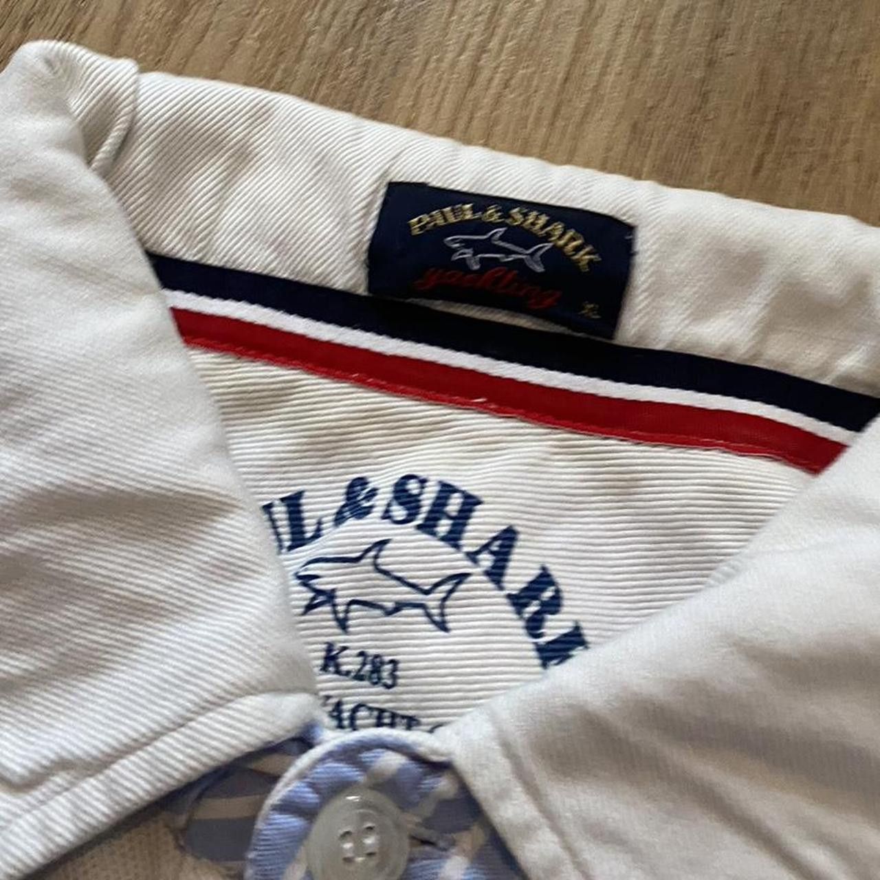 Paul & Shark Purple and white striped rugby shirt #rugby Vintage Size US XL / EU 56 / 4 - 3 Thumbnail