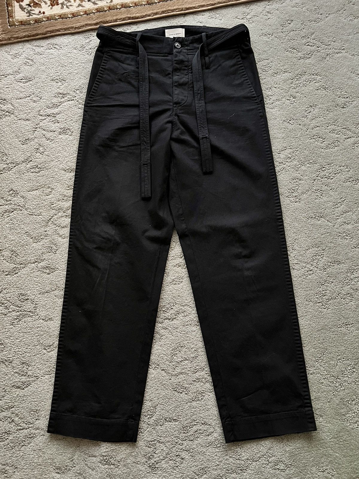 Craig Green Pleated belted side stitch trousers Size US 30 / EU 46 - 1 Thumbnail