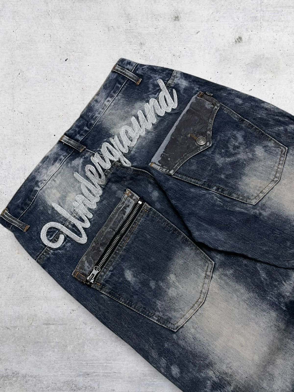 semanticdesign NYLAUS 1990S JAPAN DESIGNER UNDERGROUND DAICOCK PRINT DENIM Size US 29 - 4 Thumbnail