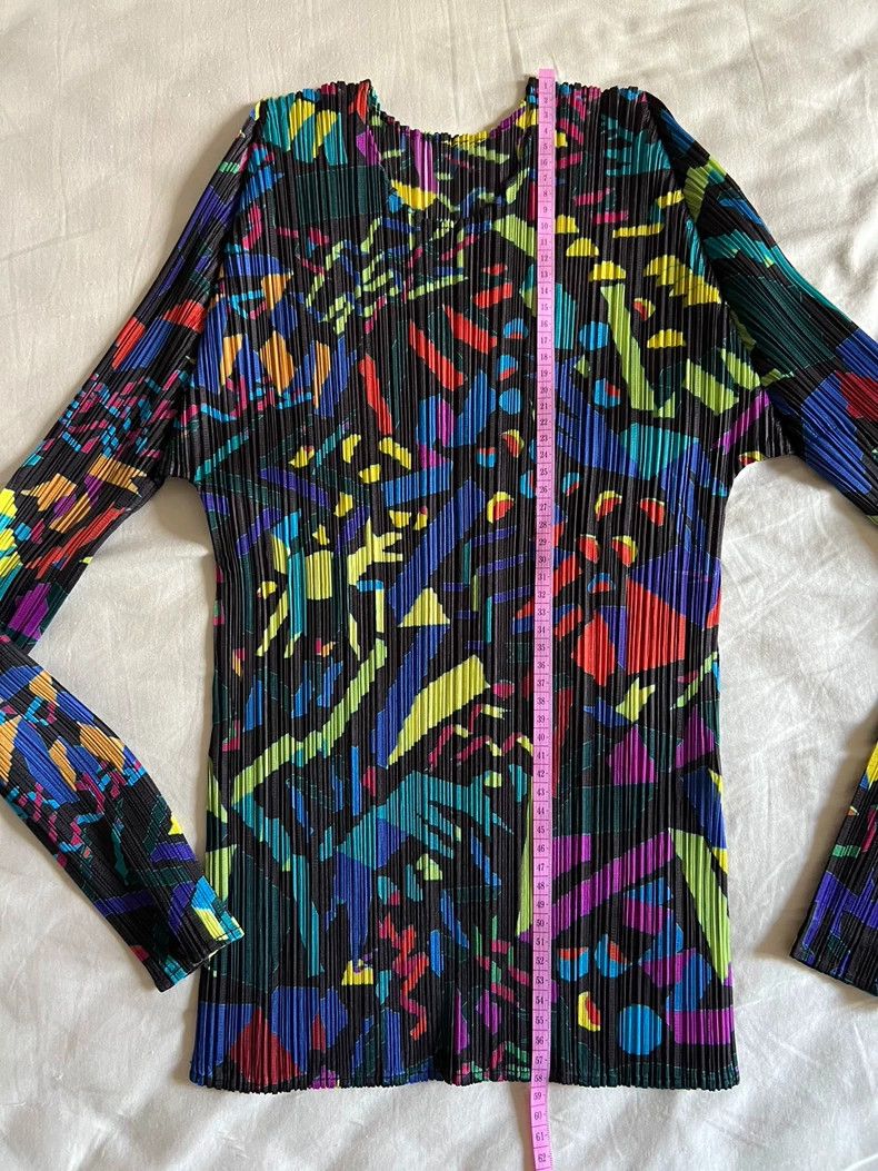 Issey Miyake Issey Miyake size:5 Black and colorful floral pleated long Size S / US 4 / IT 40 - 3 Thumbnail