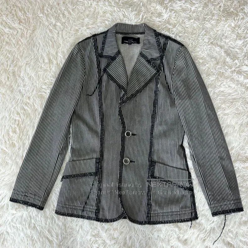 Comme des Garcons Comme Des Garcons Black and White Striped Blazer Jacket Size S / US 4 / IT 40 - 1 Thumbnail