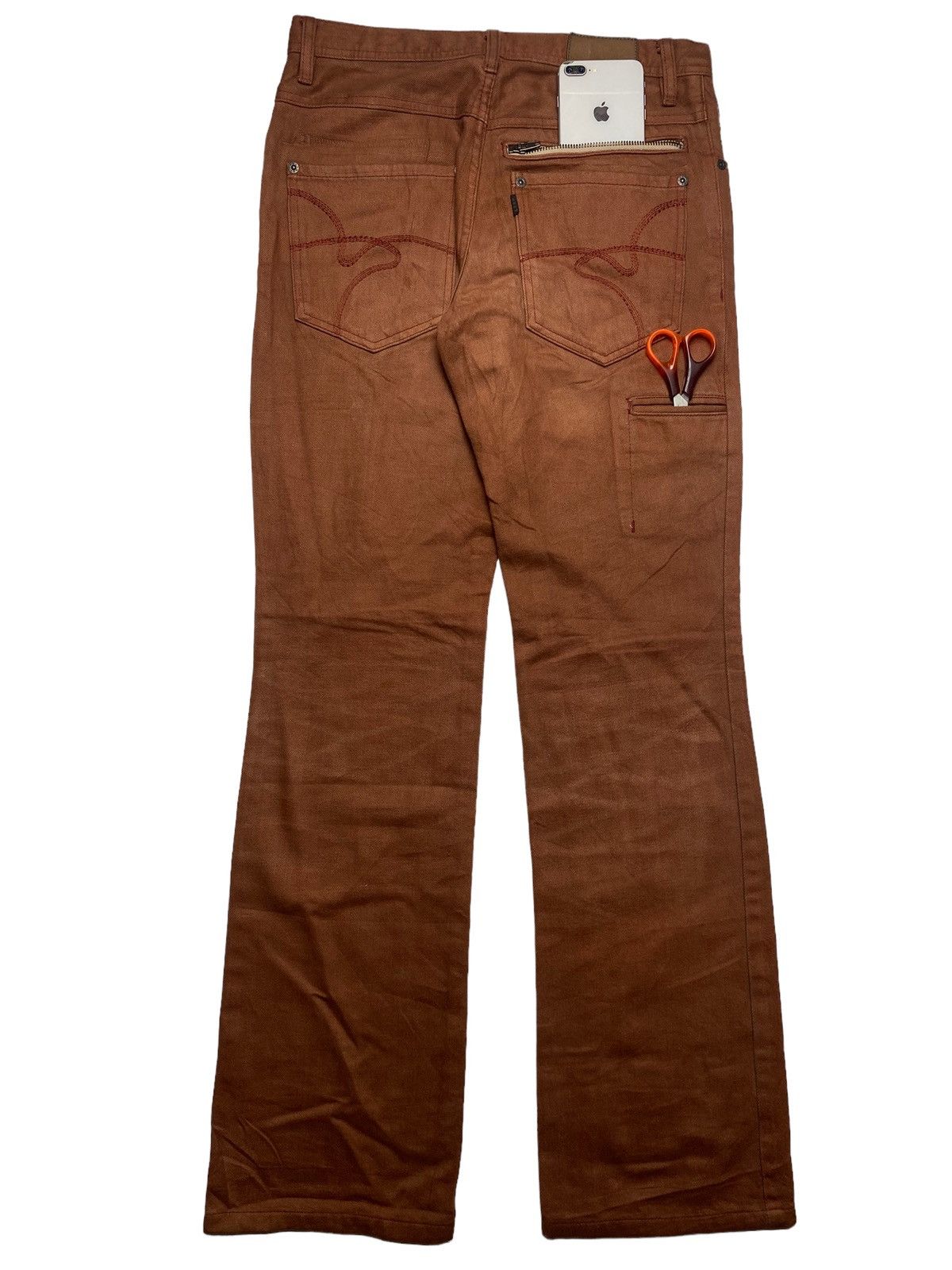 If Six Was Nine 2000s L7 Real Hip - Flared Mud Chocolate Denim Size US 29 - 2 Thumbnail
