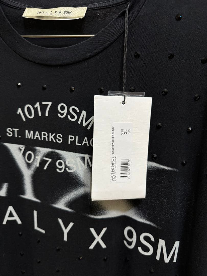 1017 ALYX 9SM Sequined Logo Tee Size US XL / EU 56 / 4 - 4 Thumbnail