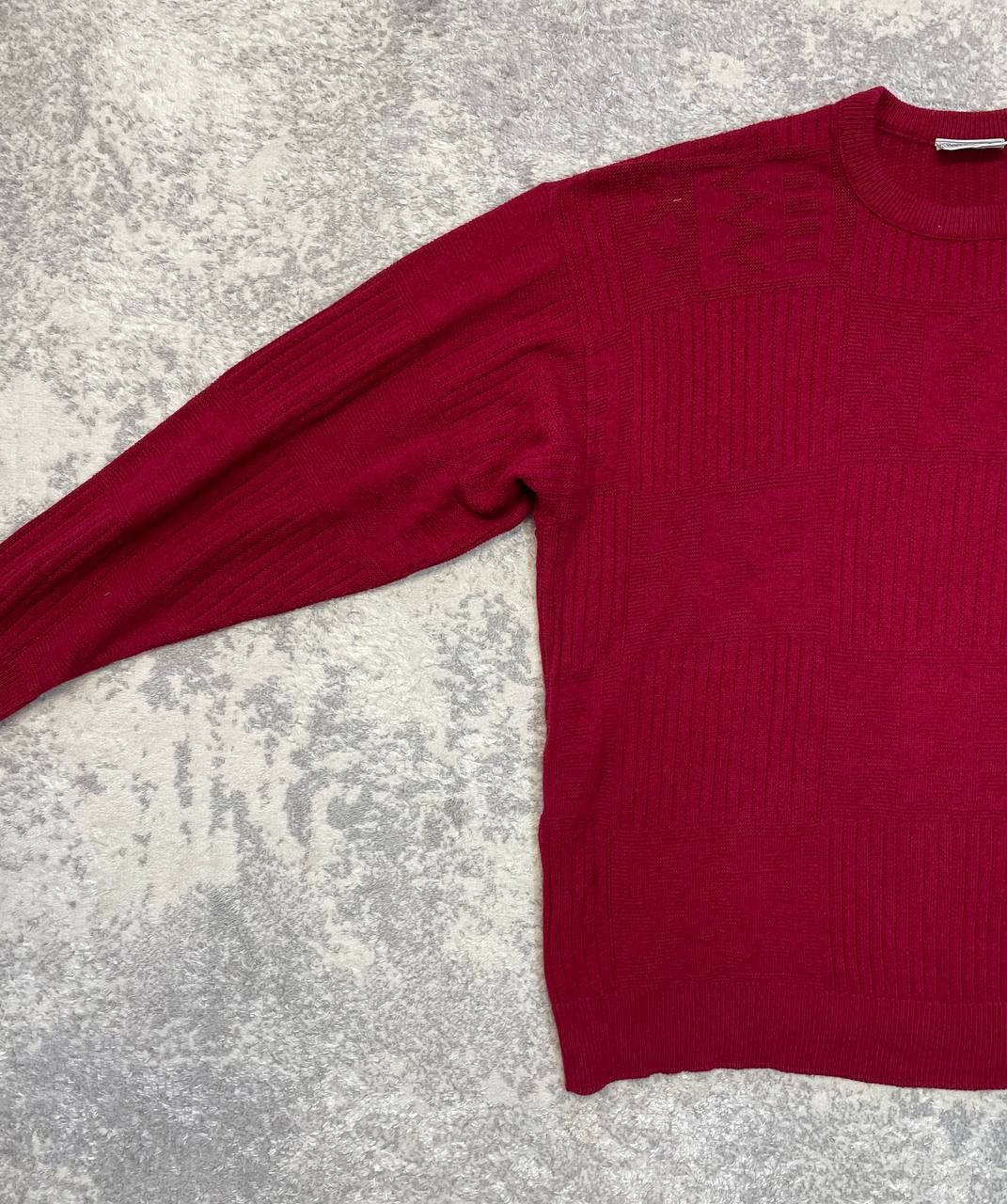 Lacoste Vintage Lacoste Cotton/Acrylic Sweater France Burgundy Size US L / EU 52-54 / 3 - 3 Thumbnail