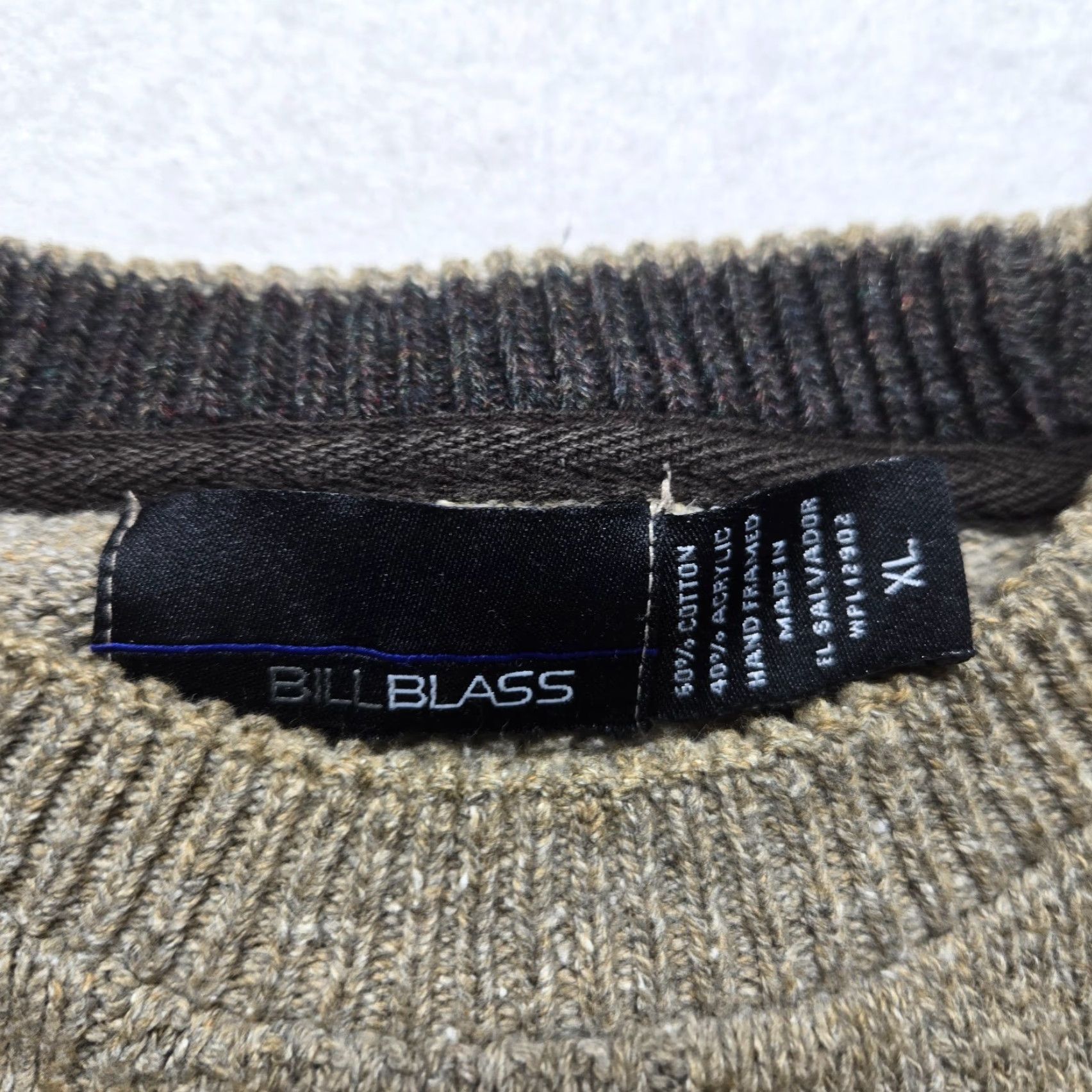 Vintage Bass Sweater Adult XL Brown Crewneck Knit Cotton Pullover Mens Size US XL / EU 56 / 4 - 3 Thumbnail