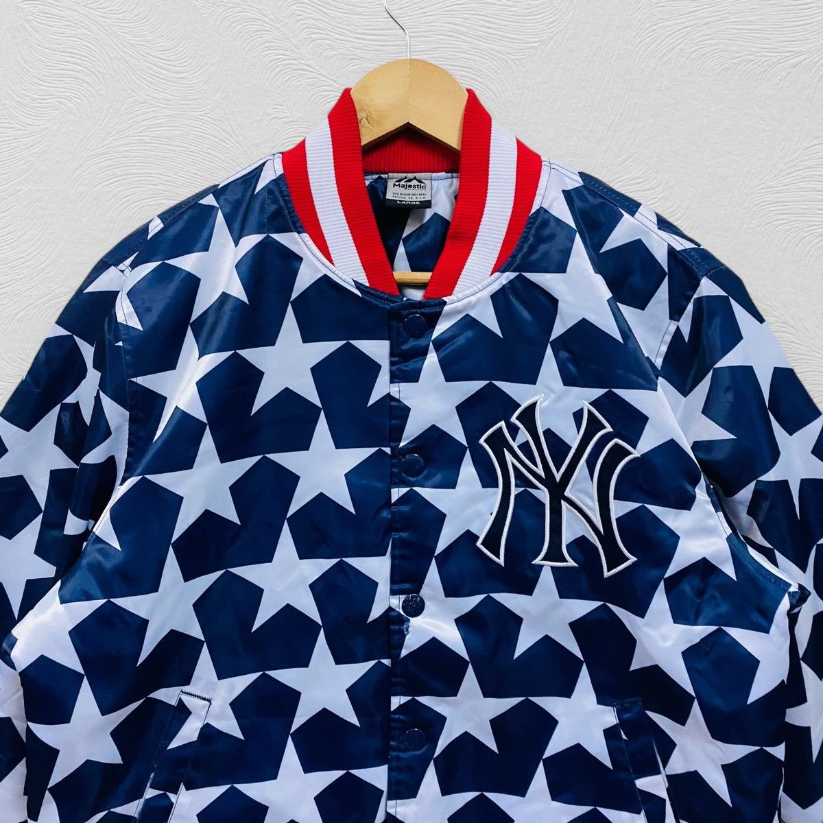 MLB Majestic NY New York Yankees MLB Bomber Jacket Size US L / EU 52-54 / 3 - 3 Thumbnail