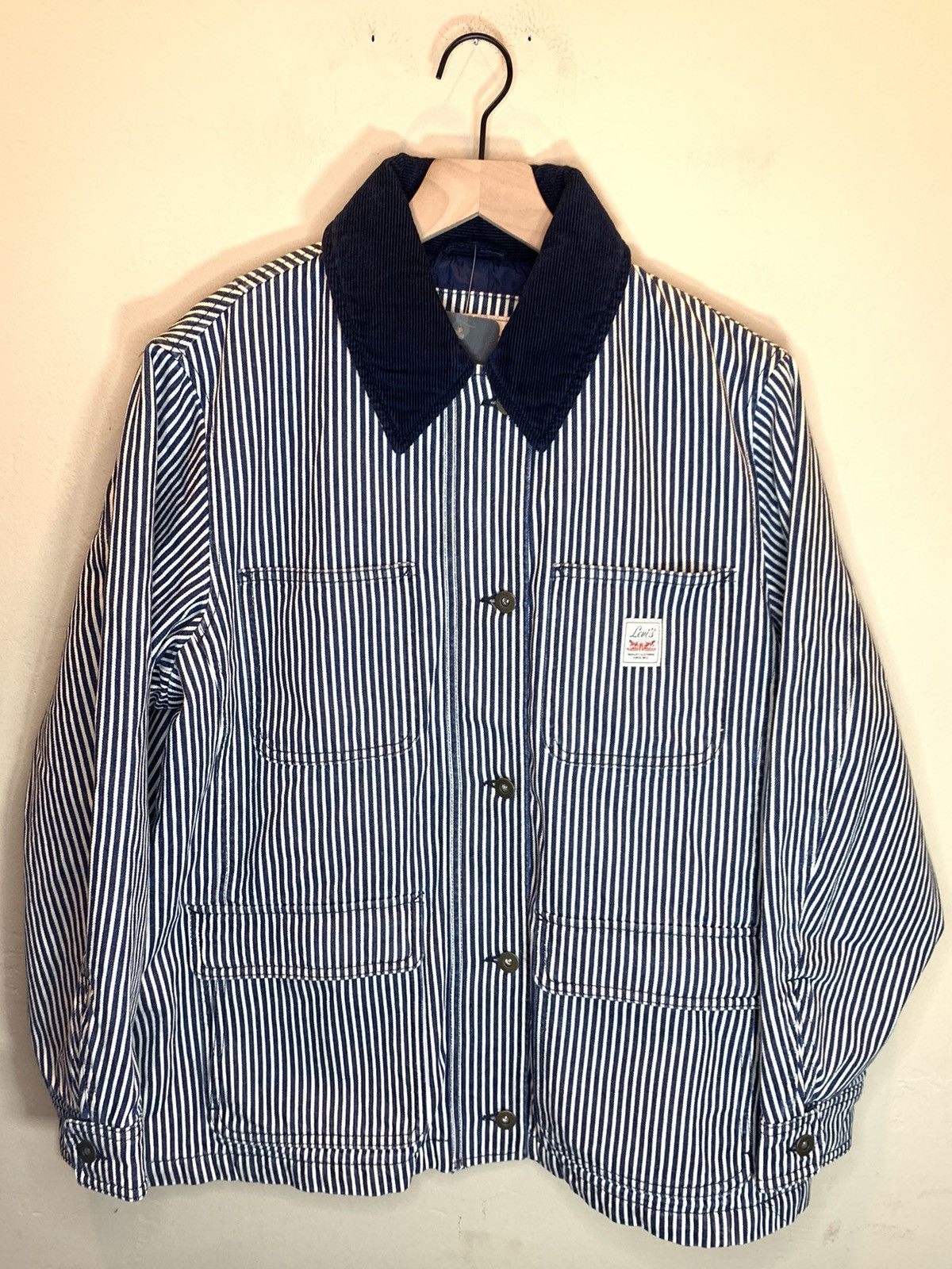 *RARE* New Levi’s Train Conductor Cord Collar Chore Coat - L