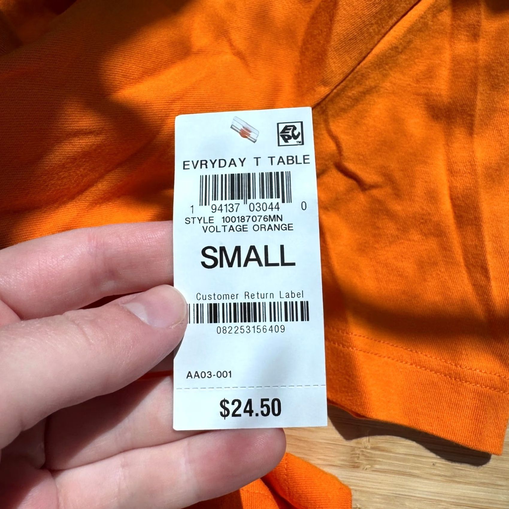 Vintage Mode of One Mens EVRYDAY T TABLE T-Shirt Voltage Orange Small Cotton Crew Neck Short Sleeve Basic 100187076MN Size US S / EU 44-46 / 1 - 7 Thumbnail