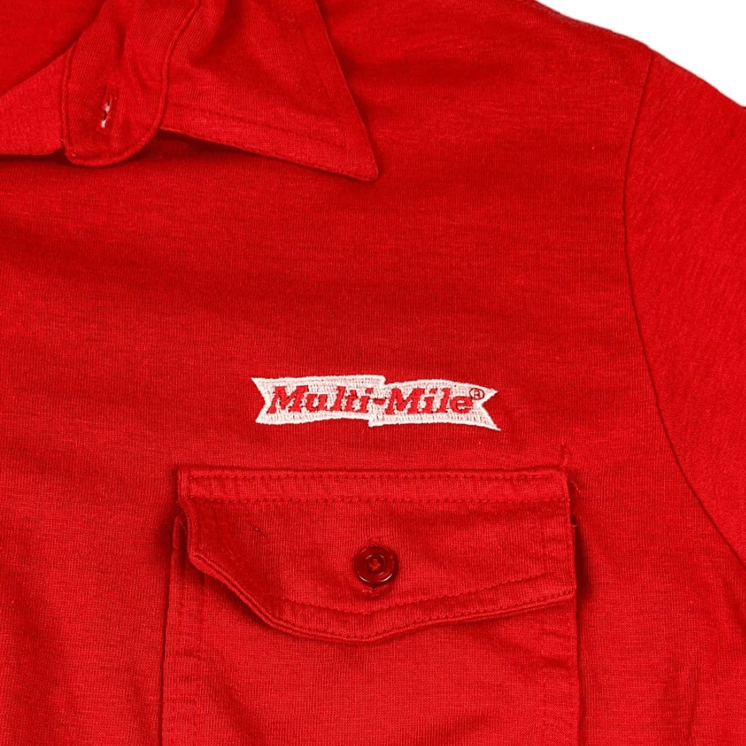Vintage VINTAGE King Louie Polo Shirt Adult SMALL Red 70s Mechanic Tire Shop Multi Mile Pocket Size US S / EU 44-46 / 1 - 2 Thumbnail