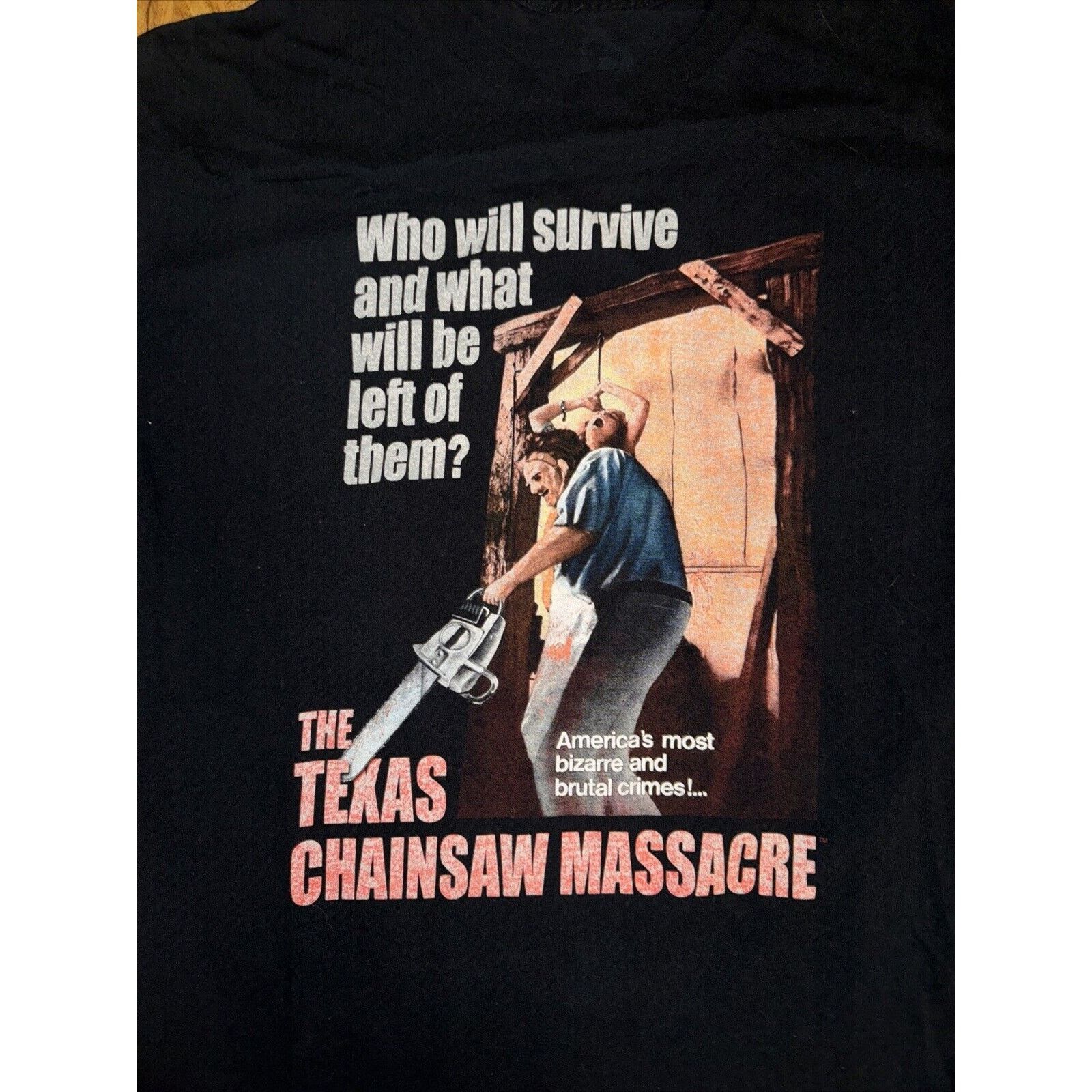 Band Tees The Texas Chainsaw Massacre Article T-Shirt Med Black 19x25 Size US M / EU 48-50 / 2 - 2 Thumbnail
