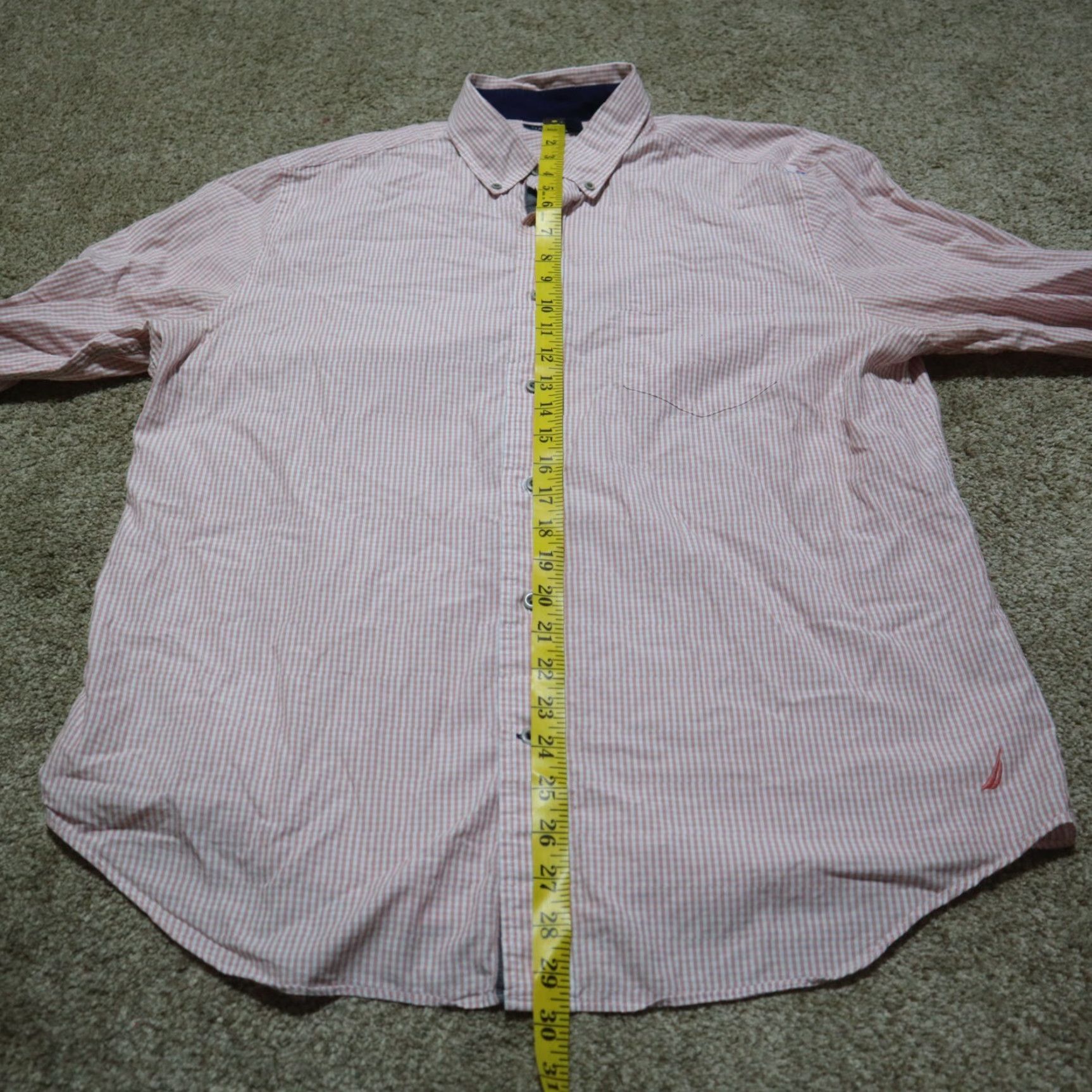 Nautica Nautica Shirt Orange Checkered Button-Up Short Sleeve Men's L Large Size US L / EU 52-54 / 3 - 6 Thumbnail