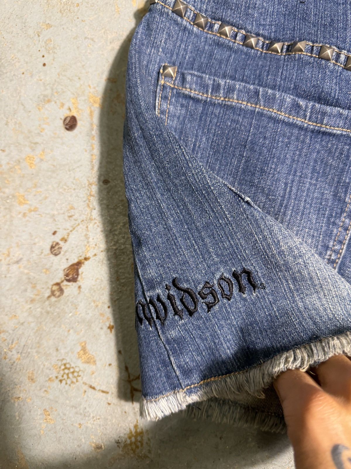 Harley Davidson Harley Davidson Women’s Denim Mini Skirt Size 30" / US 8 / IT 44 - 6 Thumbnail