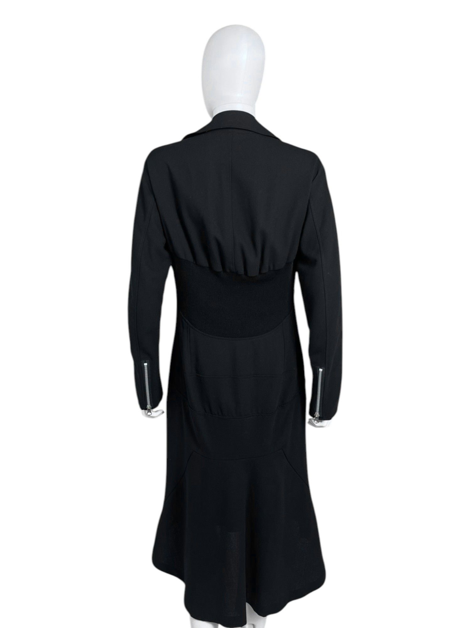 A/W 2013 Biker Black Wool Long Jacket