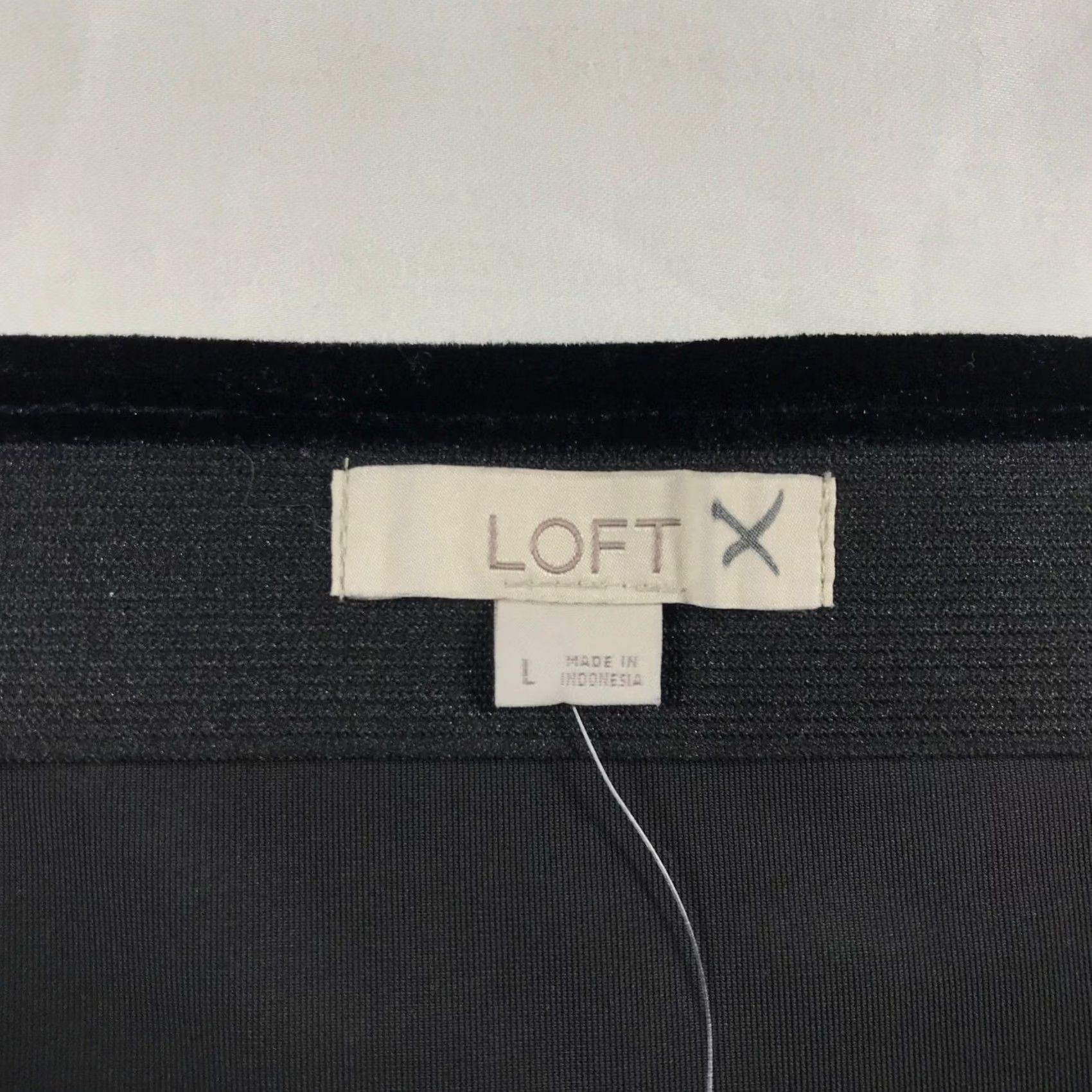 Loft LOFT Skirt Velvet Pencil Midi Black Size L Elastic Waist NEW 510996 Size 36" / US 14 / IT 50 - 4 Thumbnail