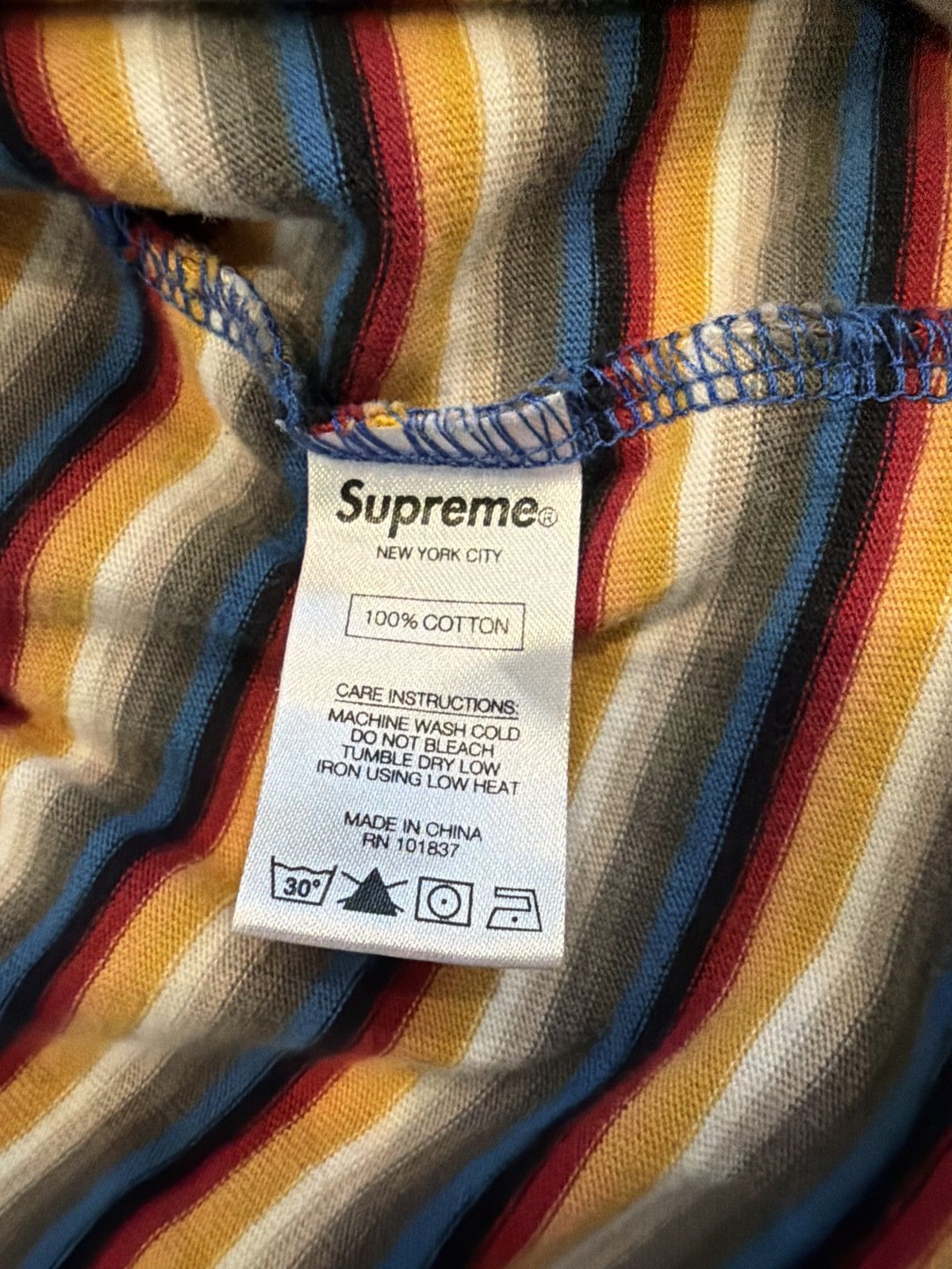 Supreme Supreme Multi-Stripe reflective long sleeve Size US M / EU 48-50 / 2 - 4 Thumbnail