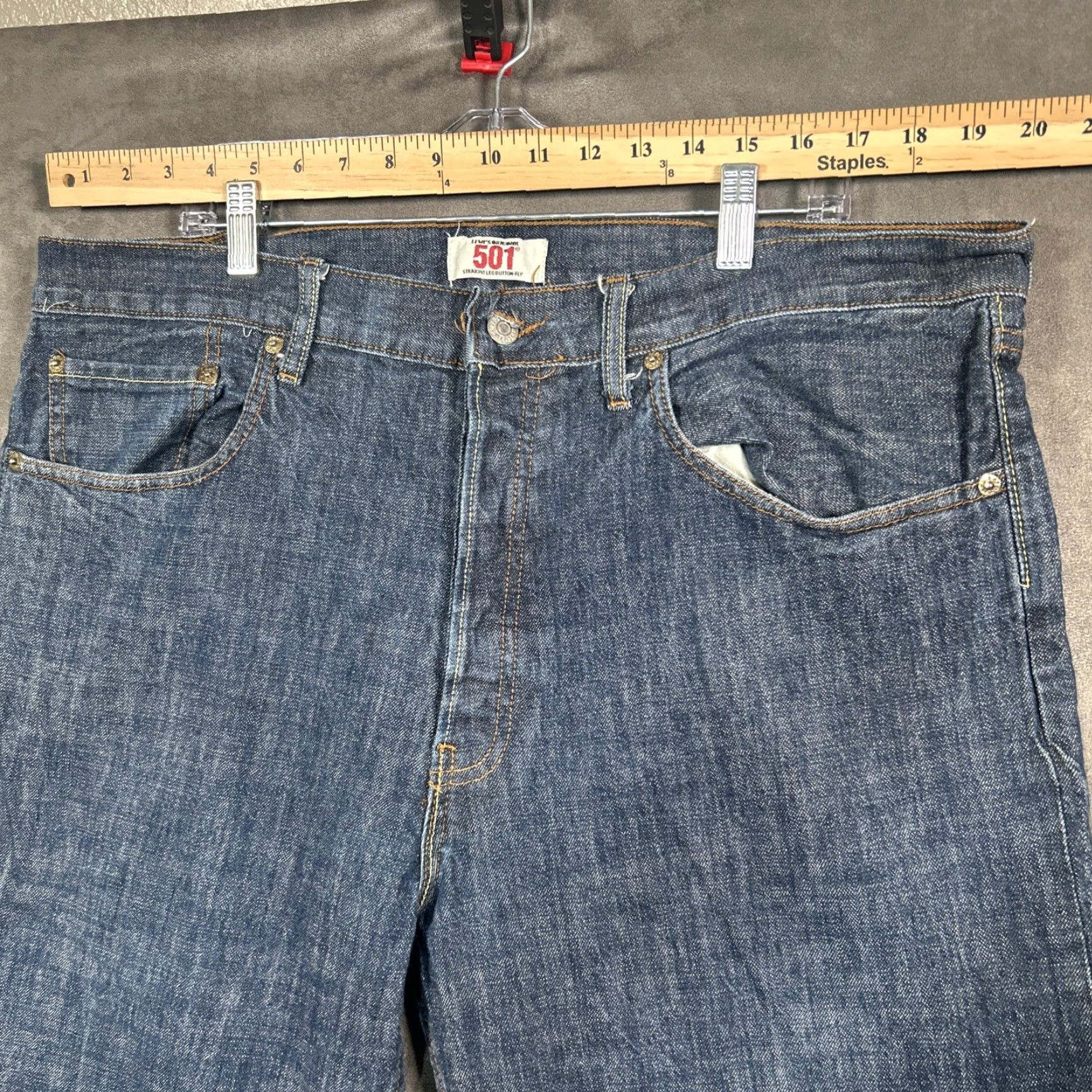 Levi's VINTAGE Levi's 501 Jeans Denim Blue 42x31 Mens Regular Button Fly 5-Pocket USA Far Global Size US 42 / EU 58 - 3 Thumbnail
