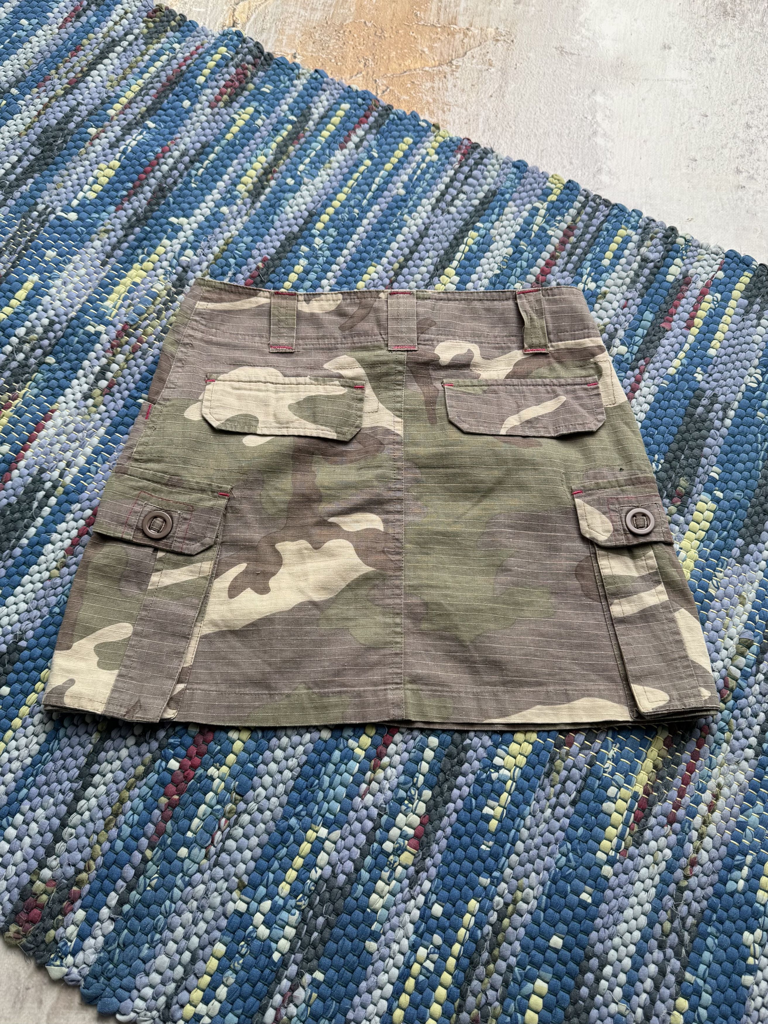 Vintage Vintage Camo Cargo Skirt Military Utility Pocket Camouflage Size 25" / US 0 / IT 36 - 5 Thumbnail