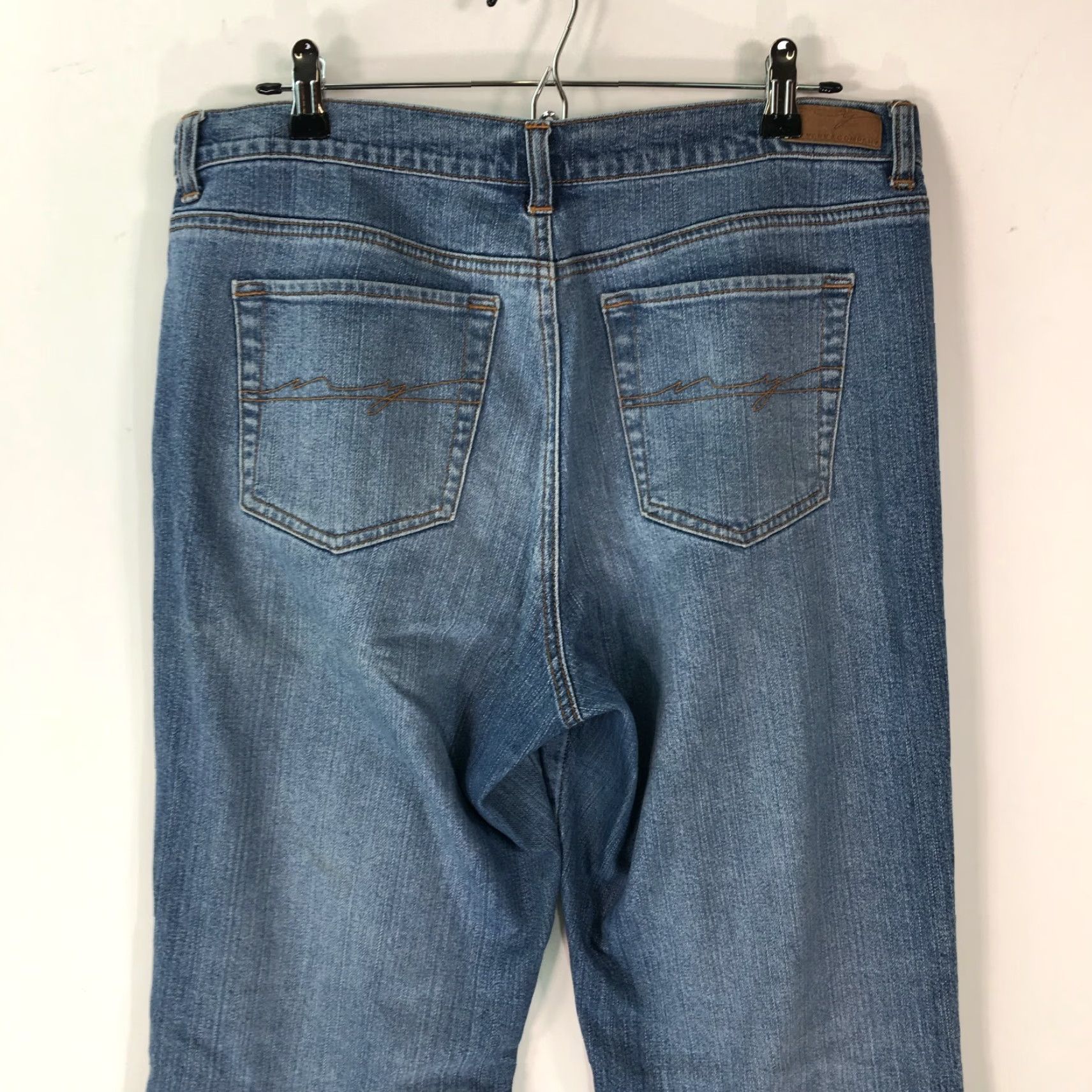 Vintage VINTAGE New York & Company Women's Jeans Pants Size 12 34x32 Mid Rise Straight Fit Blue Denim Size 34" / US 12 / IT 48 - 3 Thumbnail