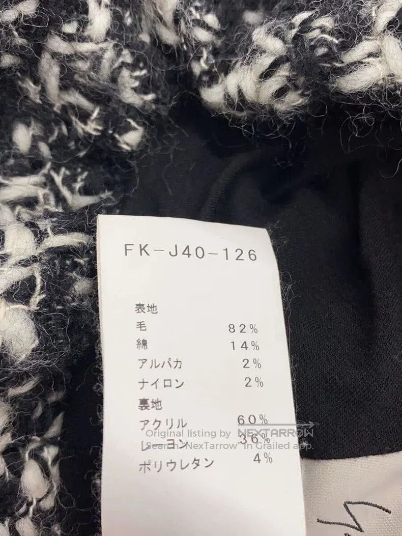 Yohji Yamamoto Yohji Yamamoto Tweed Snap Jacket. Size US XS / EU 42 / 0 - 4 Thumbnail