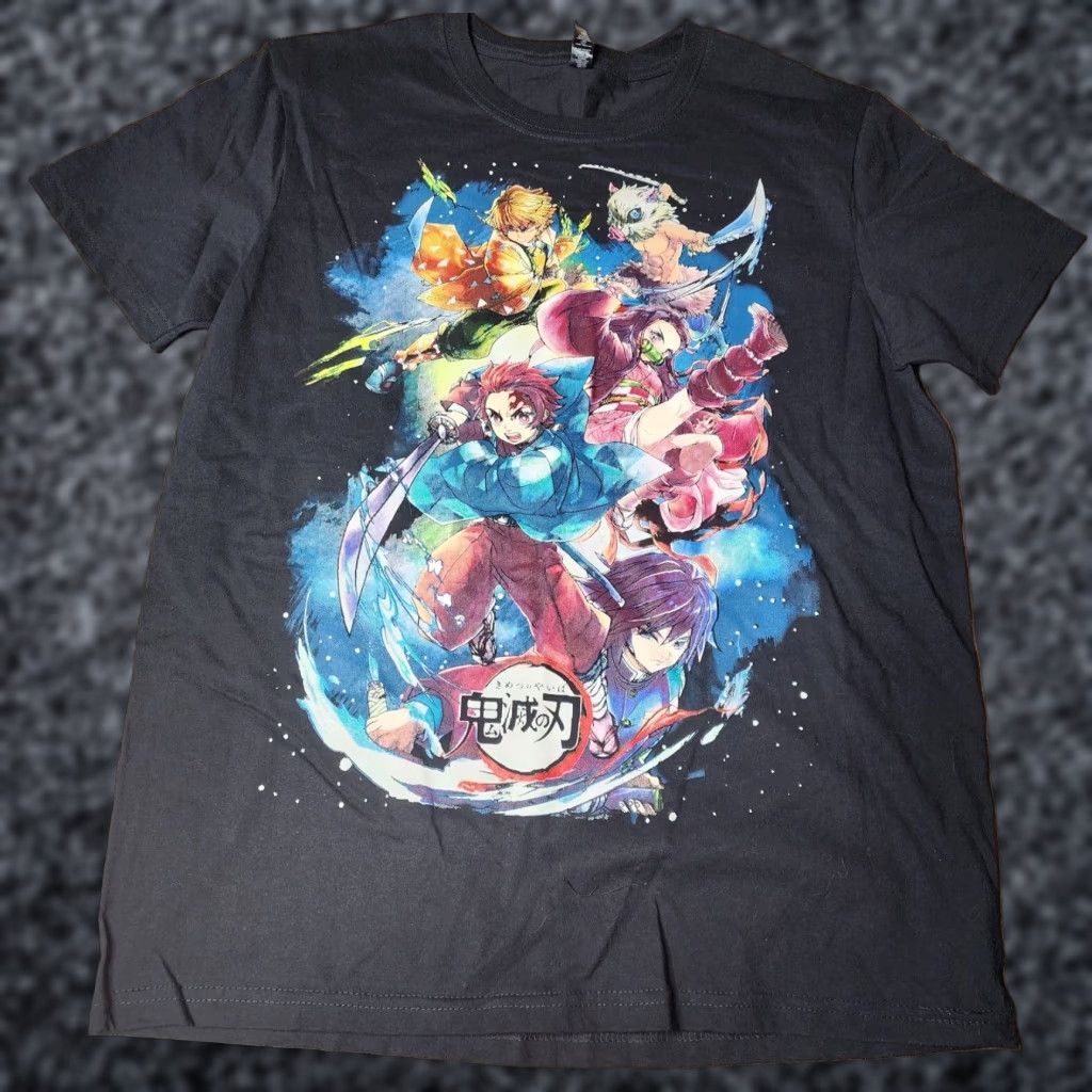 Doublet VINTAGE Demon Slayer Anime Black Crew Neck Double Sided AOP Short Sleeve T Shirt Mens L Size US L / EU 52-54 / 3 - 1 Thumbnail